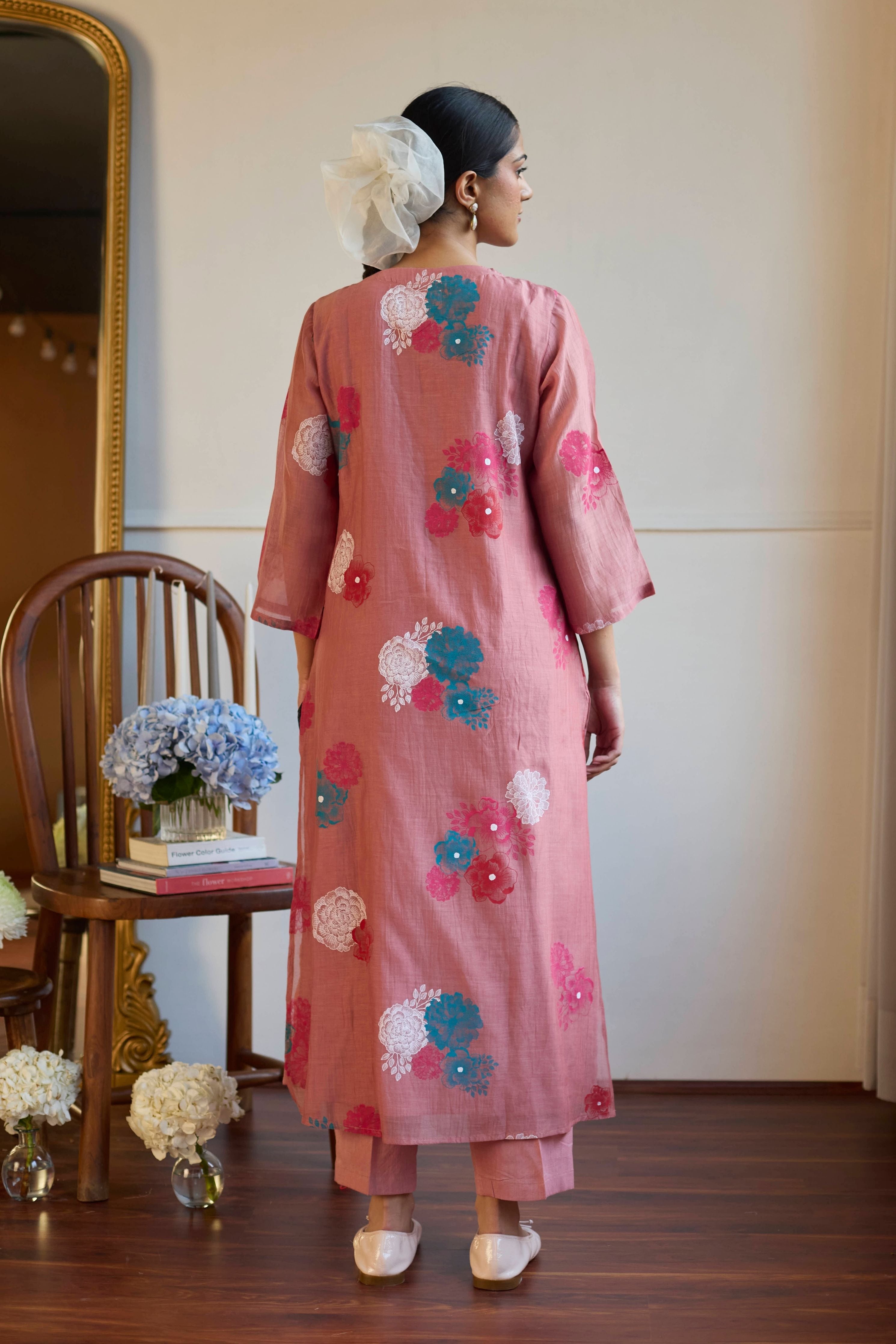 Rose Smocking Kurta Set