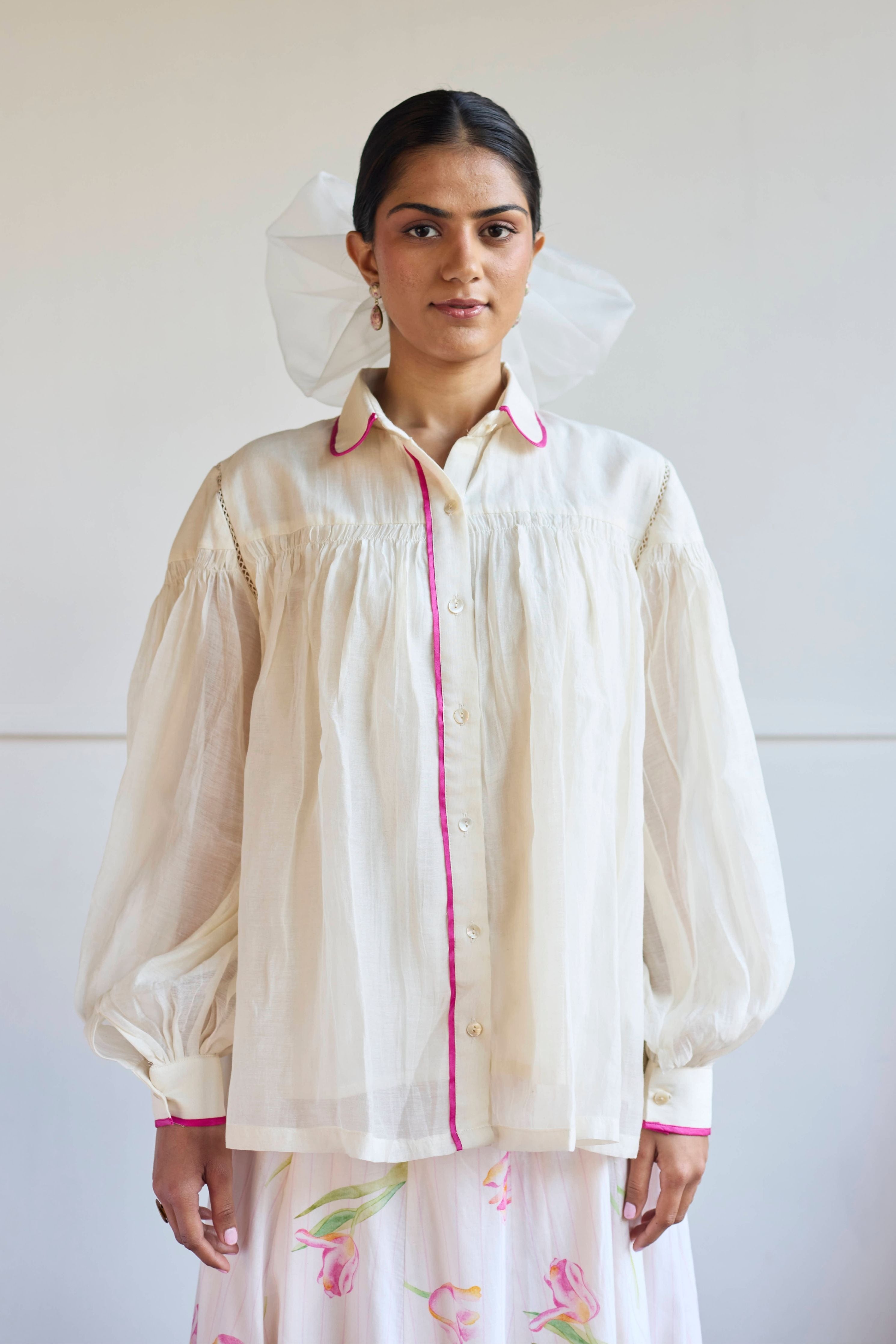 Ivory Smocking Shirt