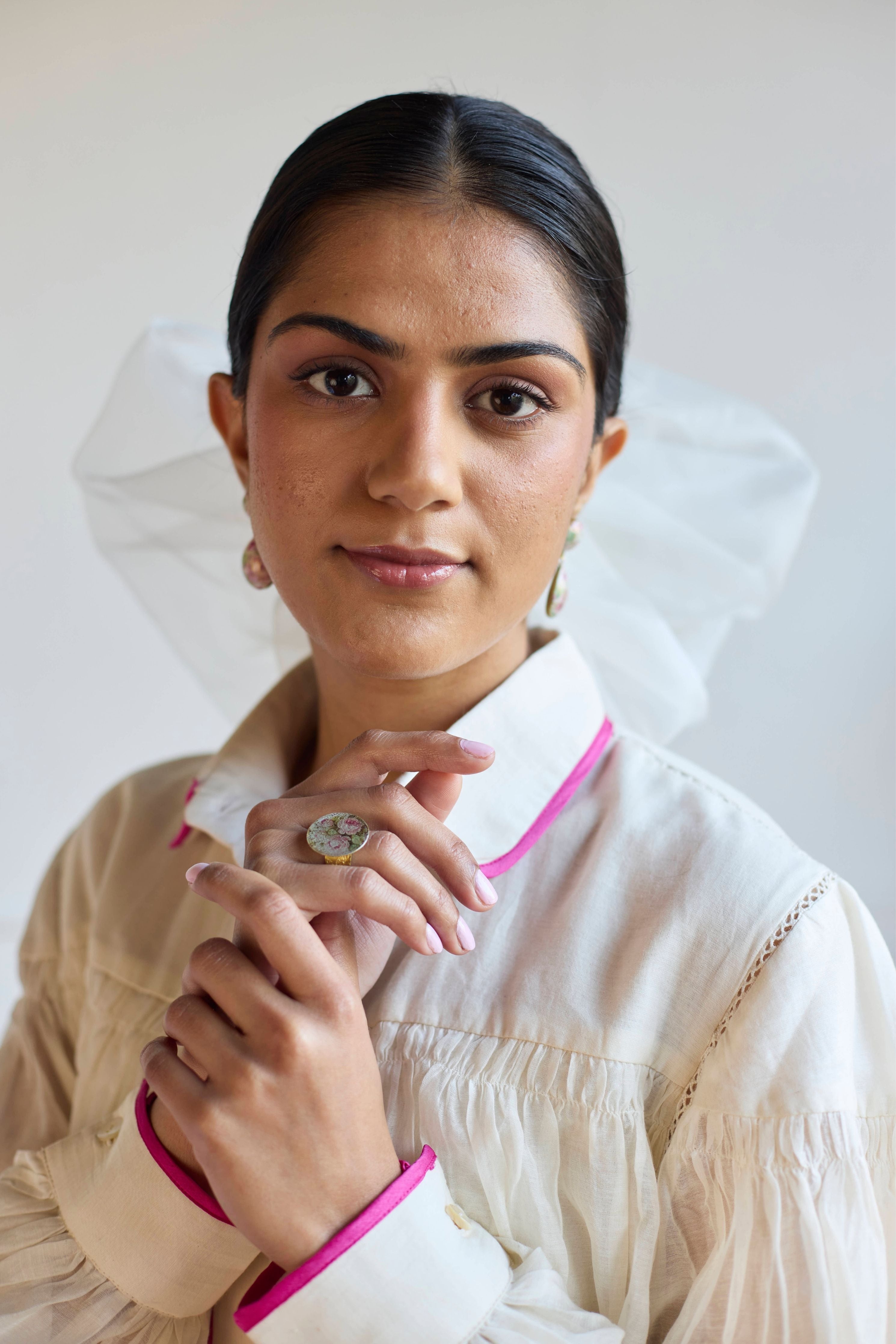 Ivory Smocking Shirt