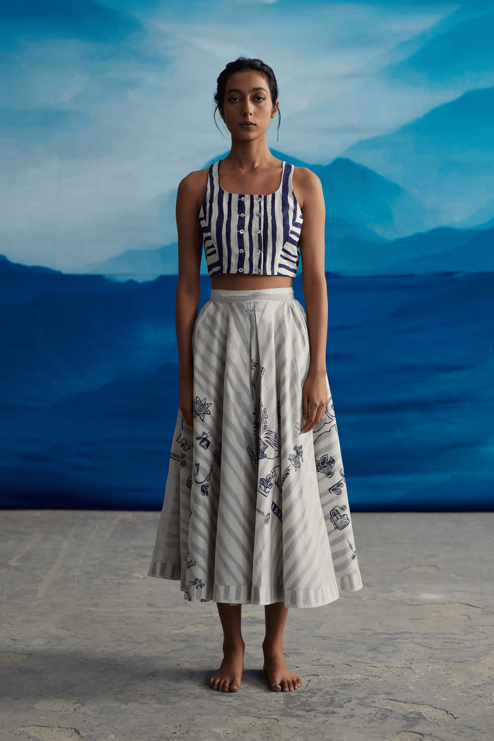 Juniper Gathered Top