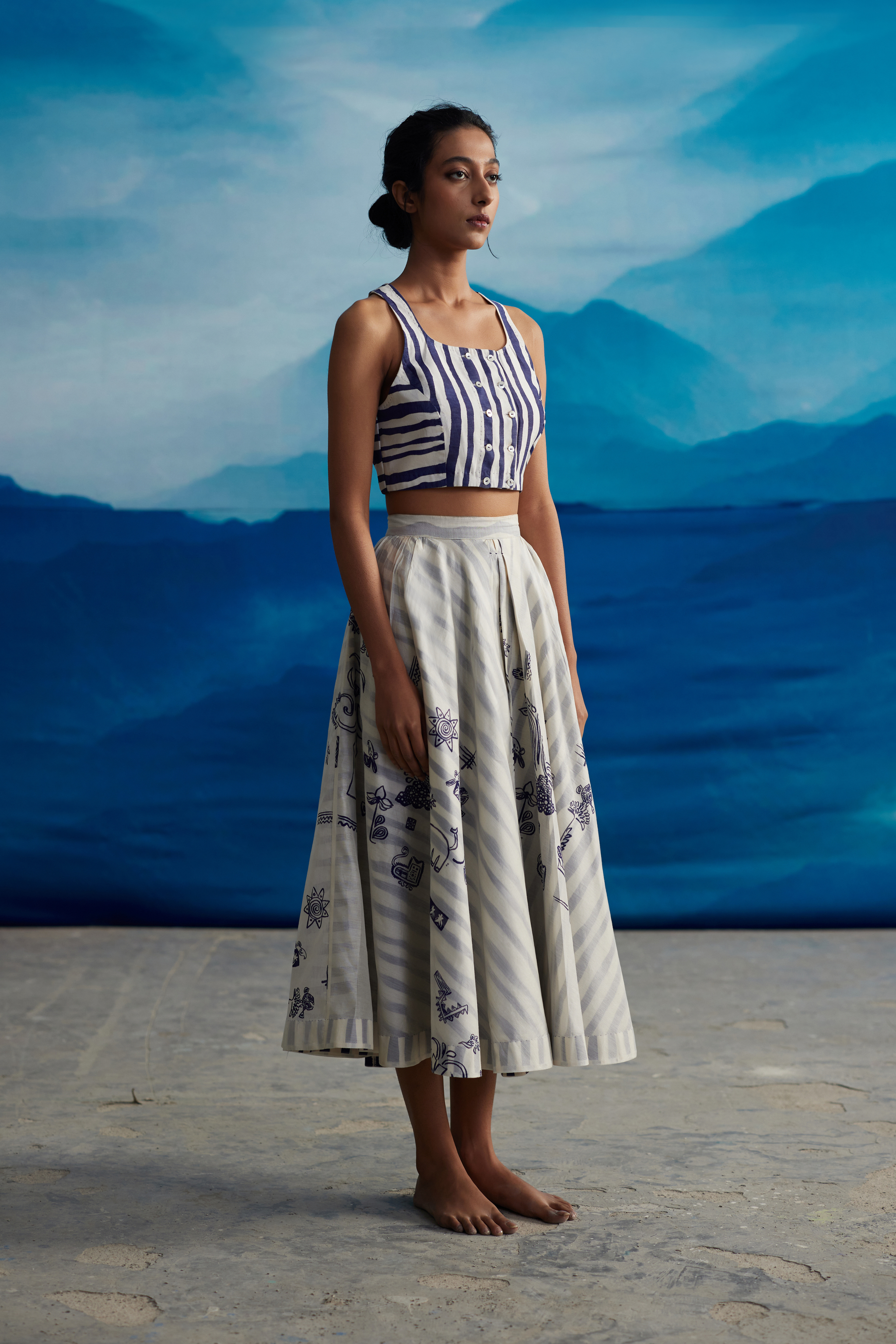 Juniper Gathered Top