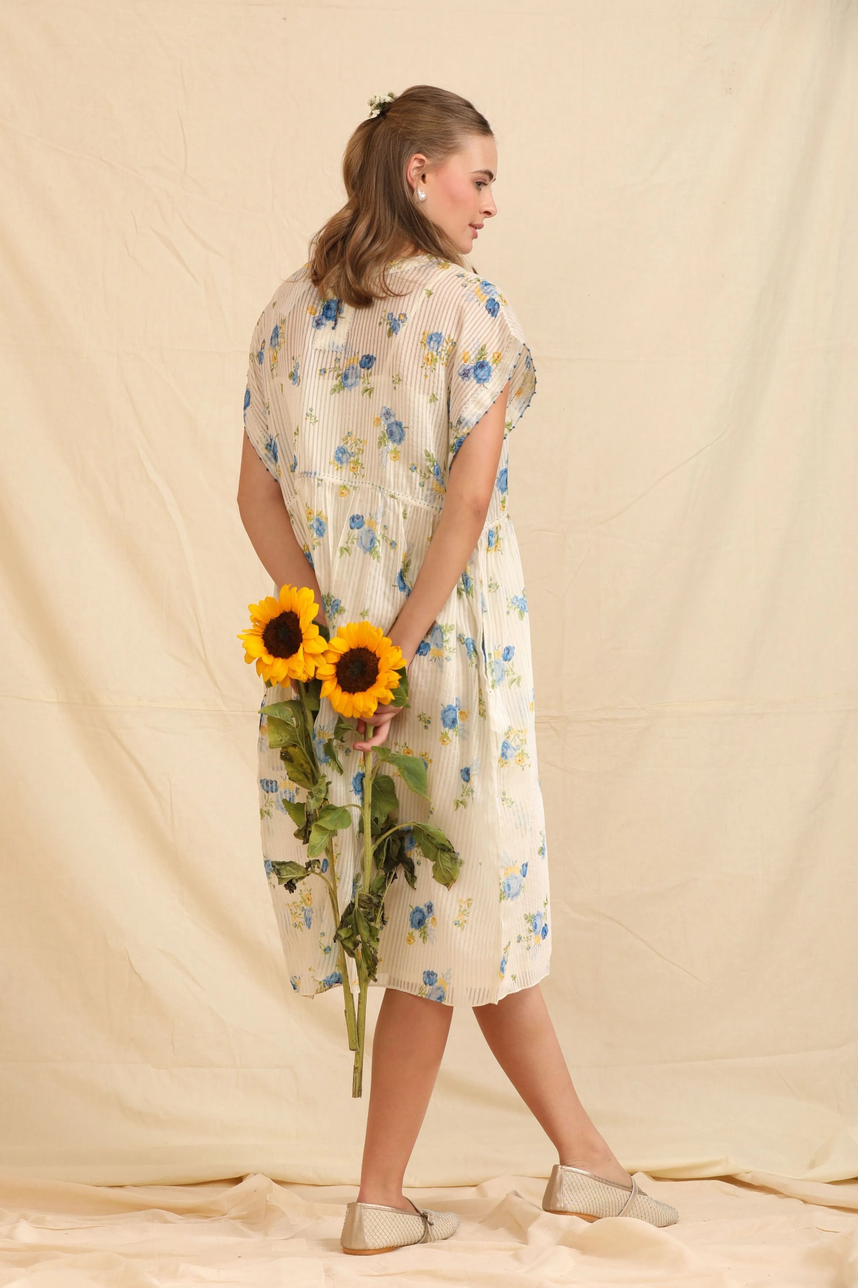 Blue Hand Woven Dress