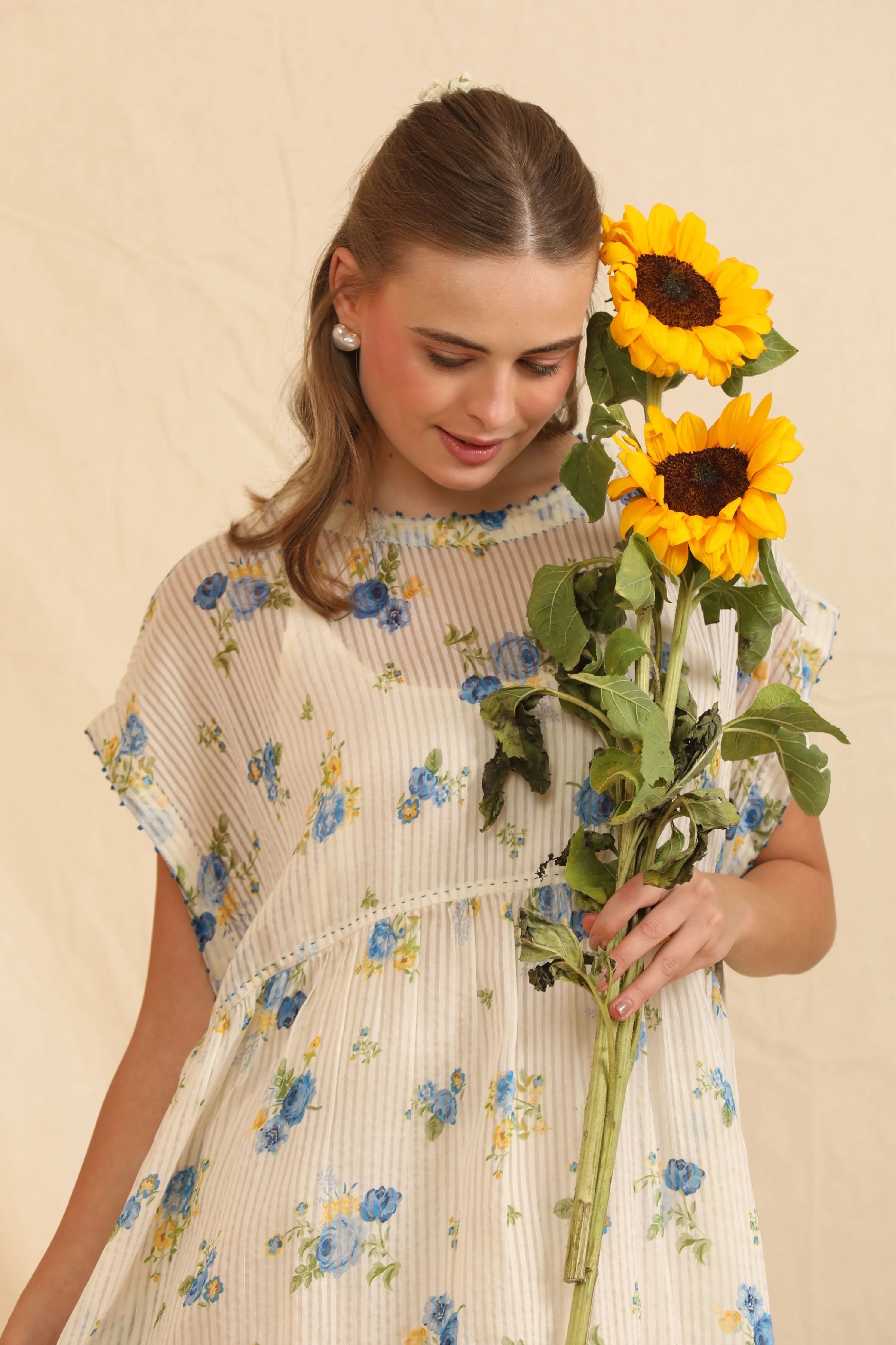 Blue Hand Woven Dress