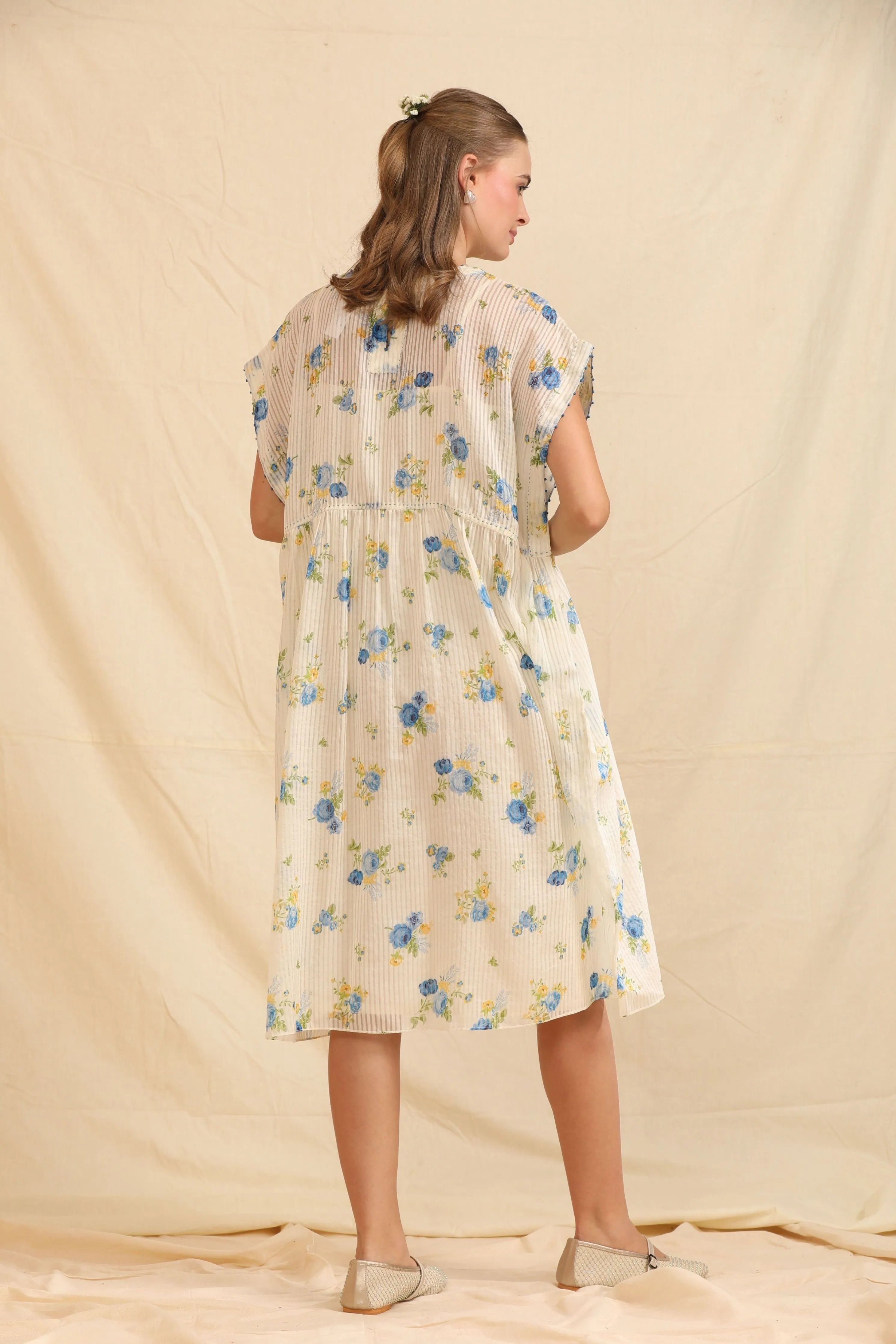 Blue Hand Woven Dress