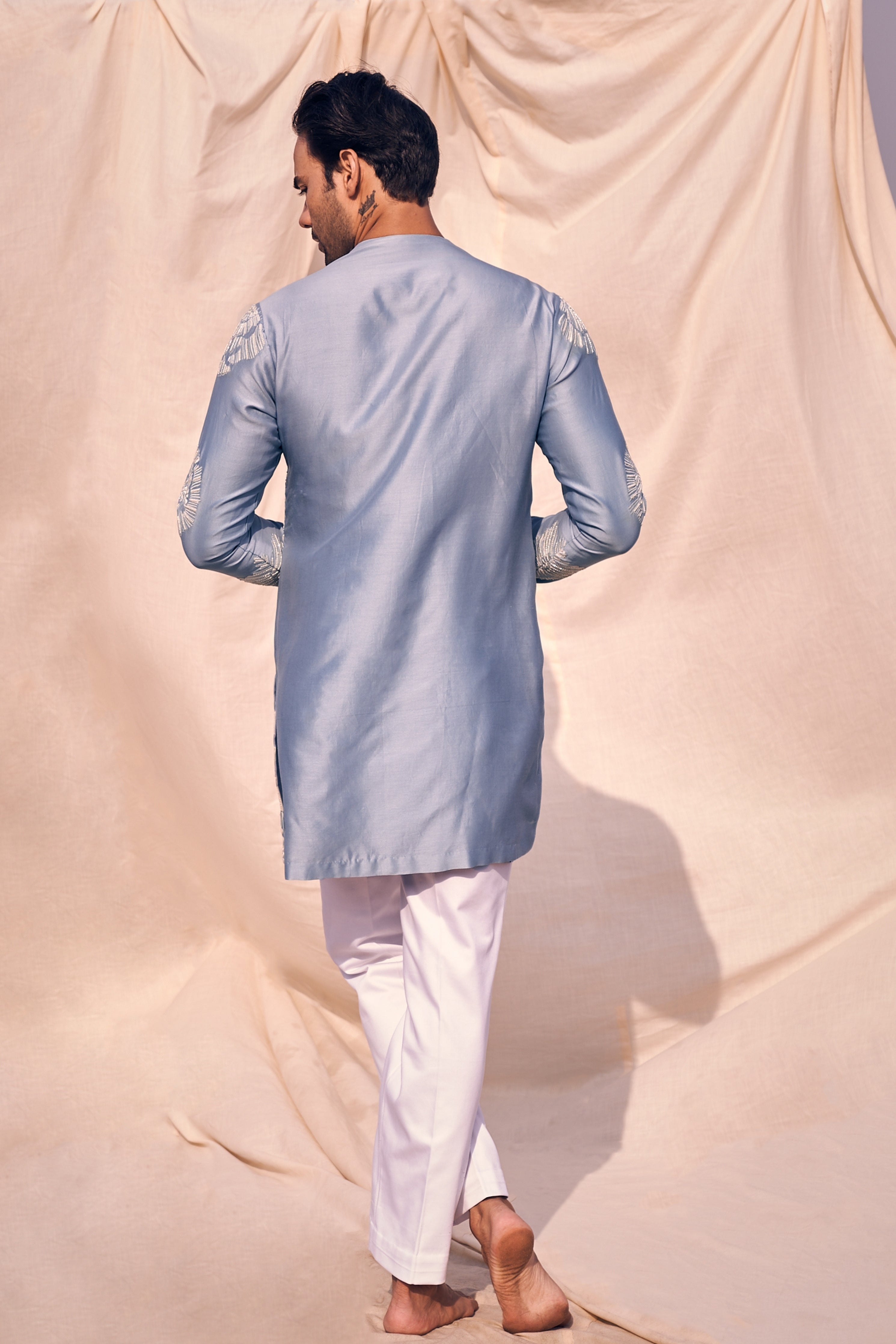 Floral Embroidery Short Kurta