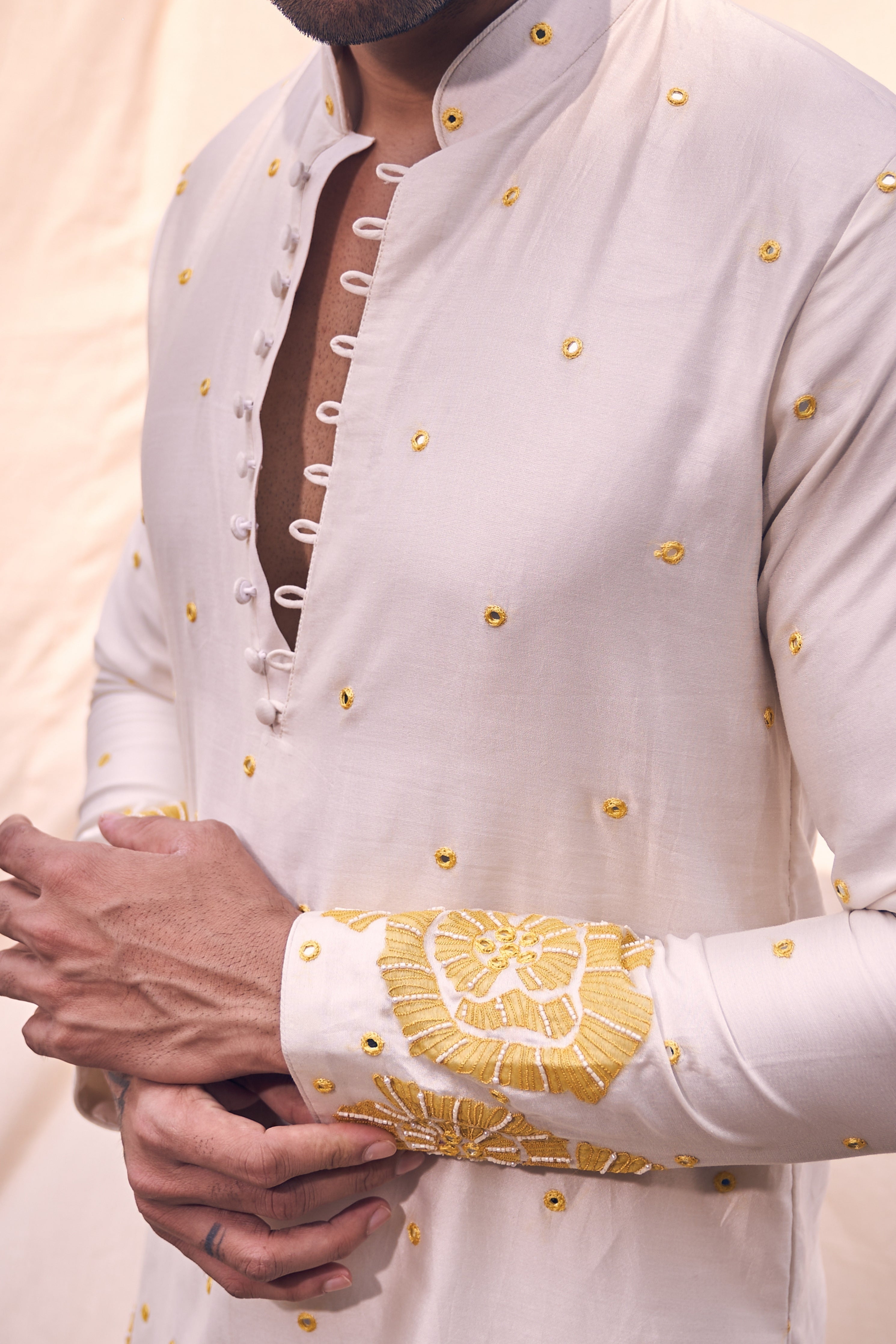 Floral Applique Kurta Set