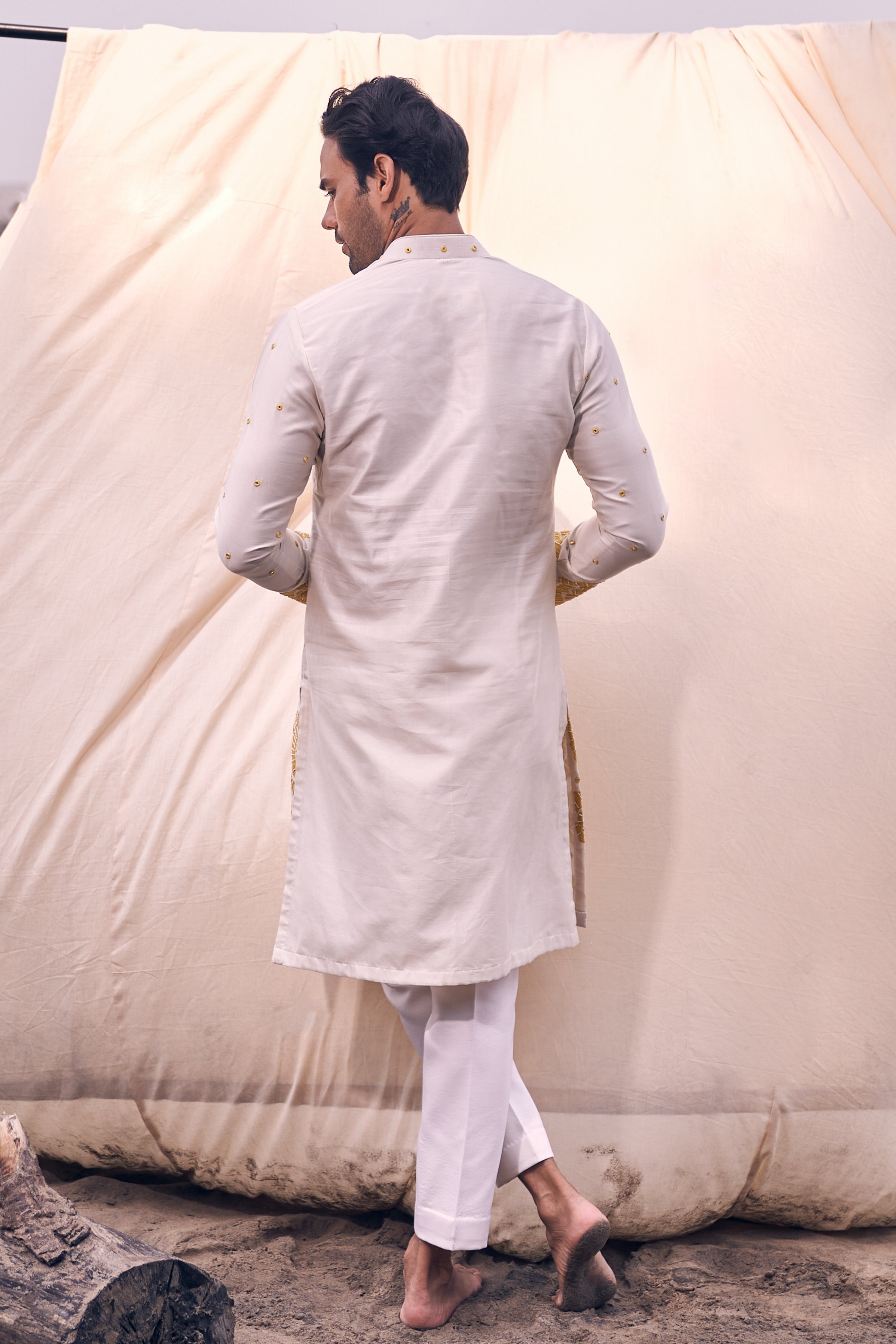 Floral Applique Kurta Set