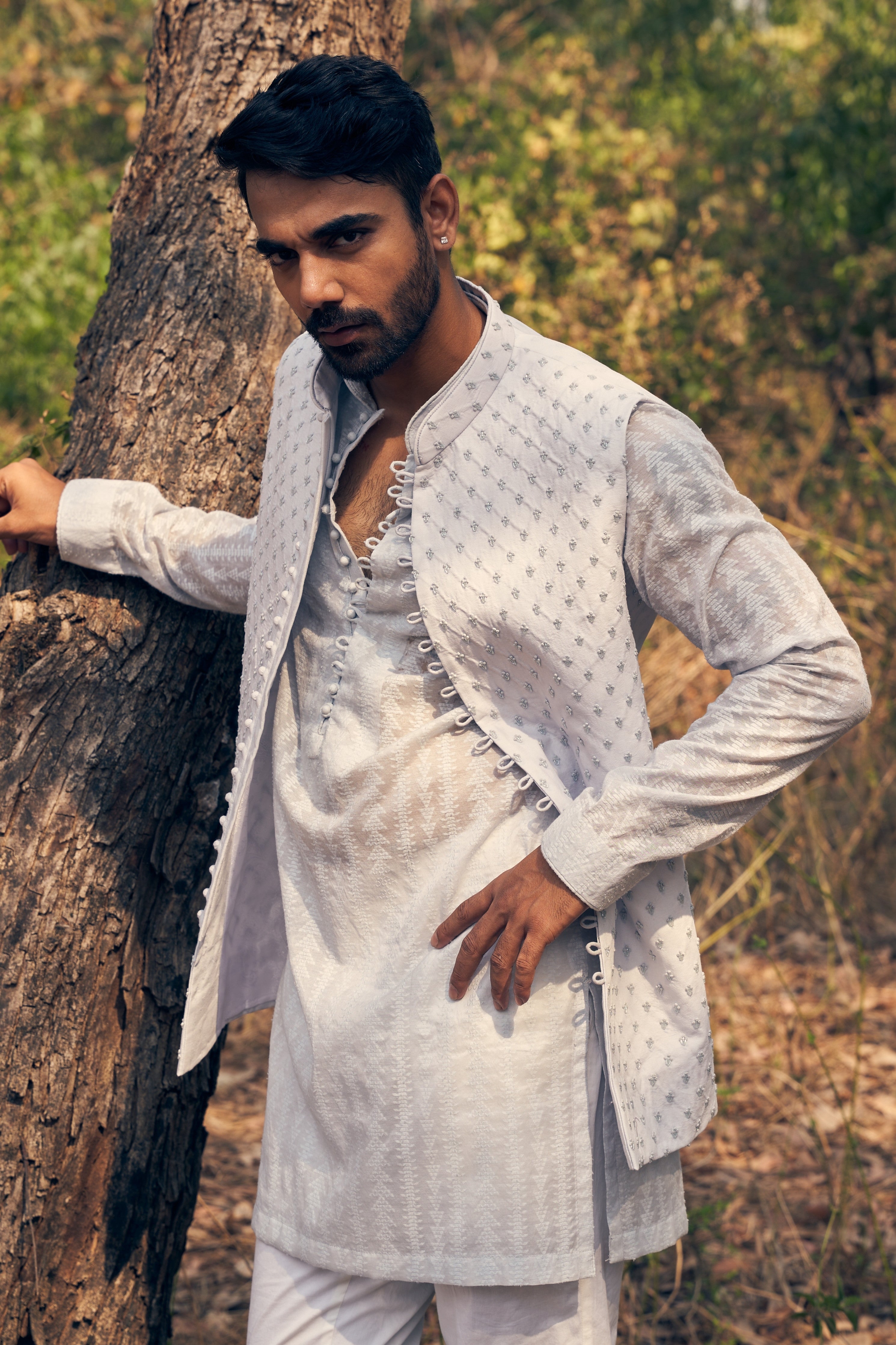 French Knot Kurta Bandi Set