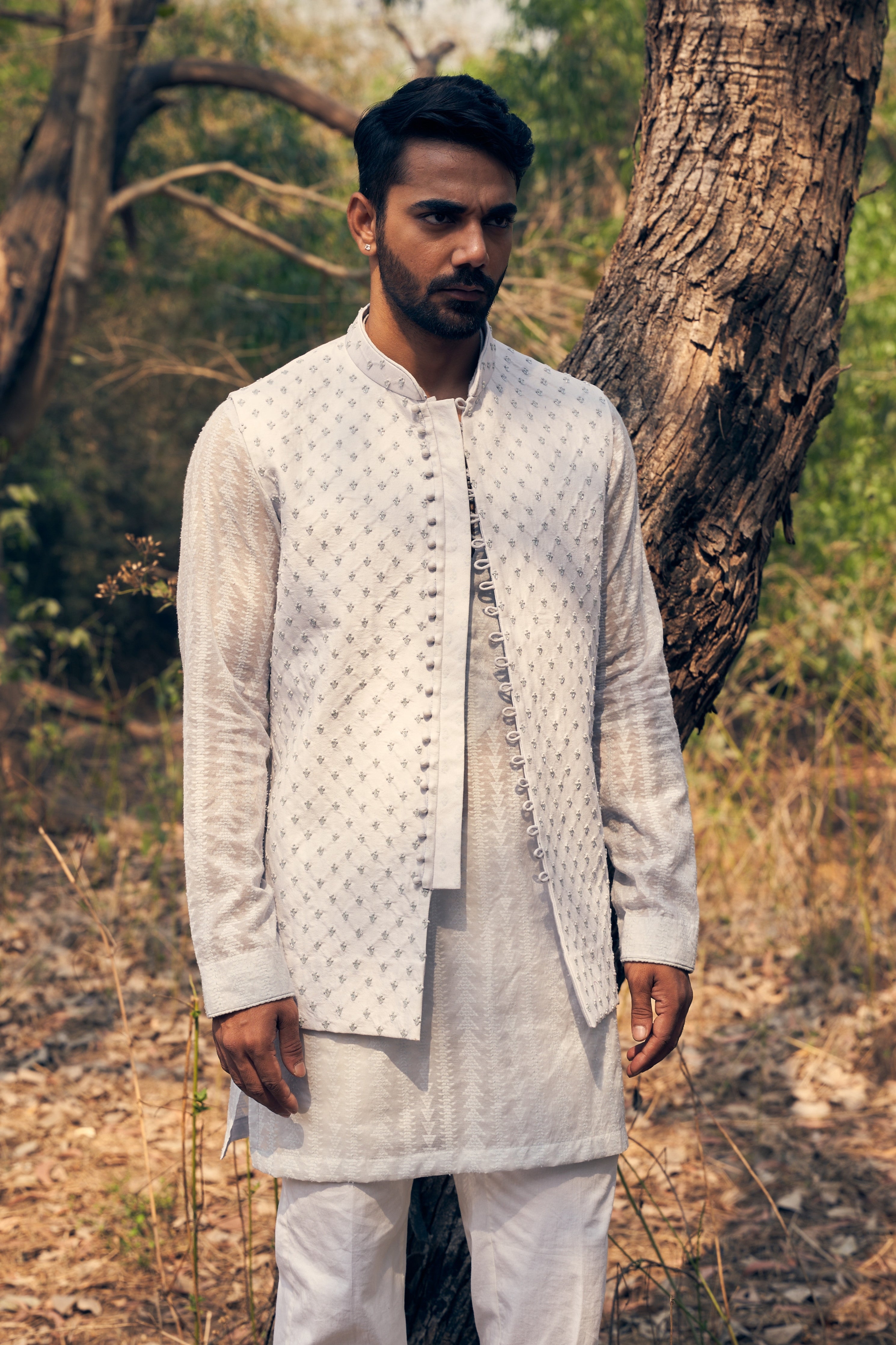 French Knot Kurta Bandi Set