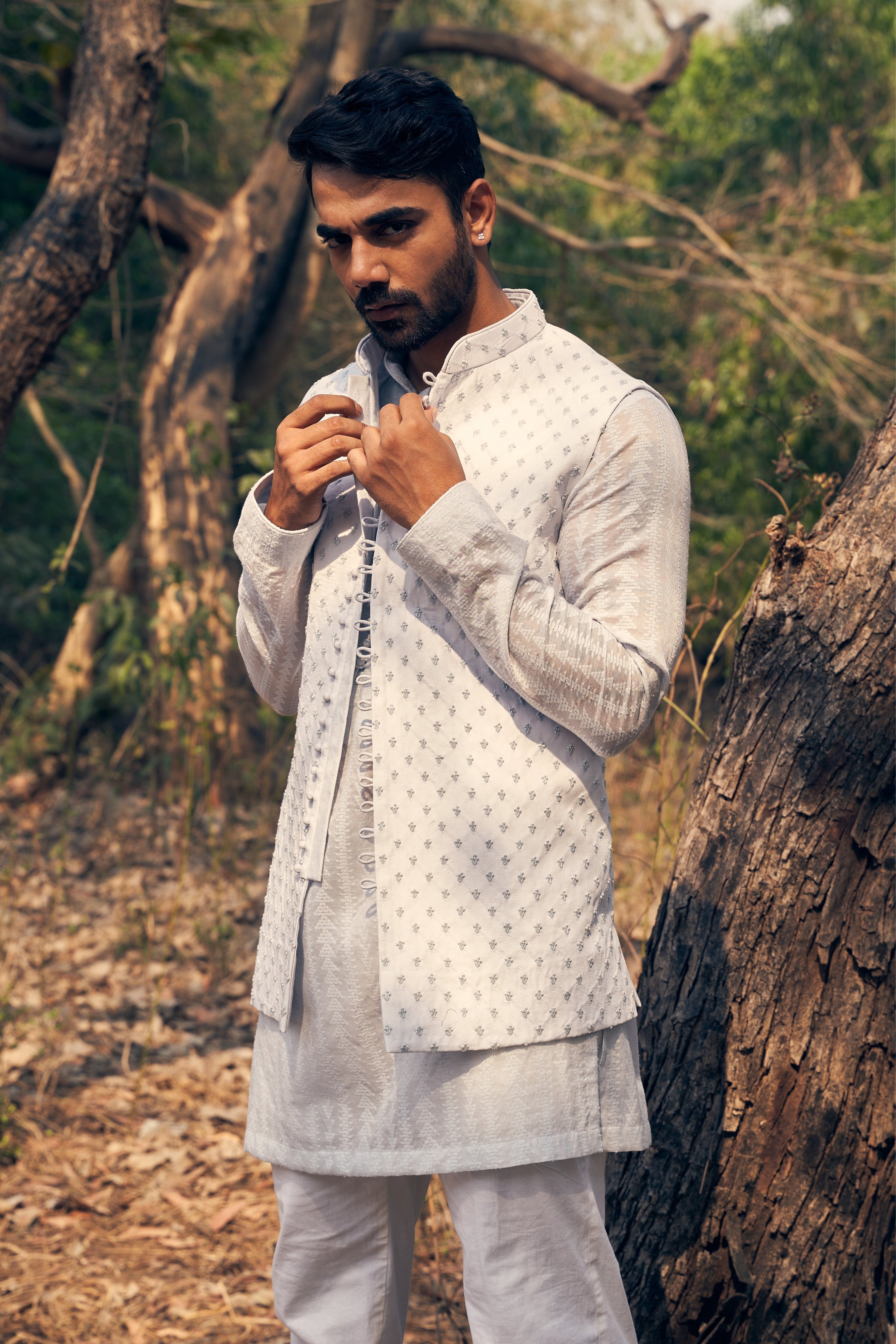 French Knot Kurta Bandi Set