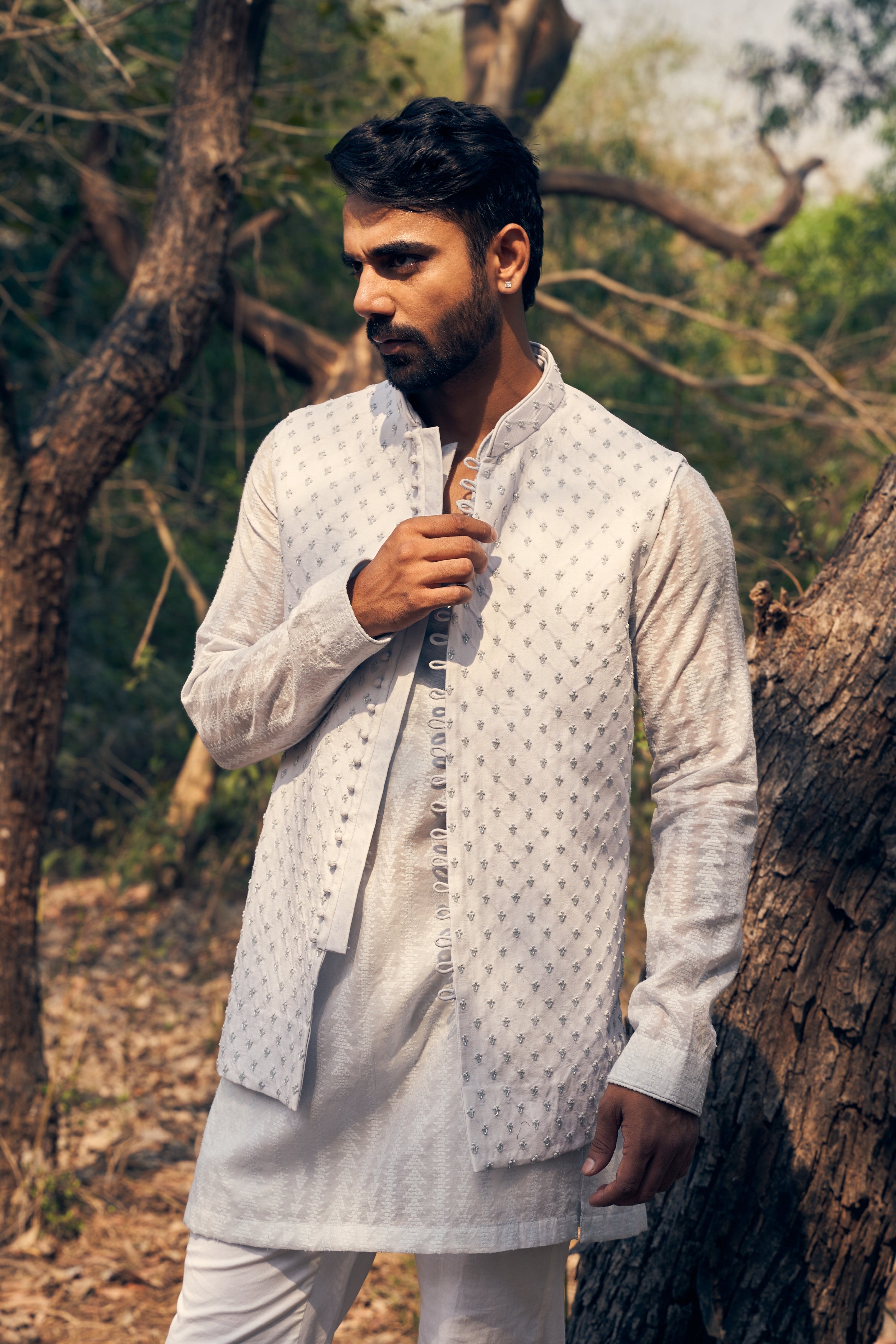 French Knot Kurta Bandi Set