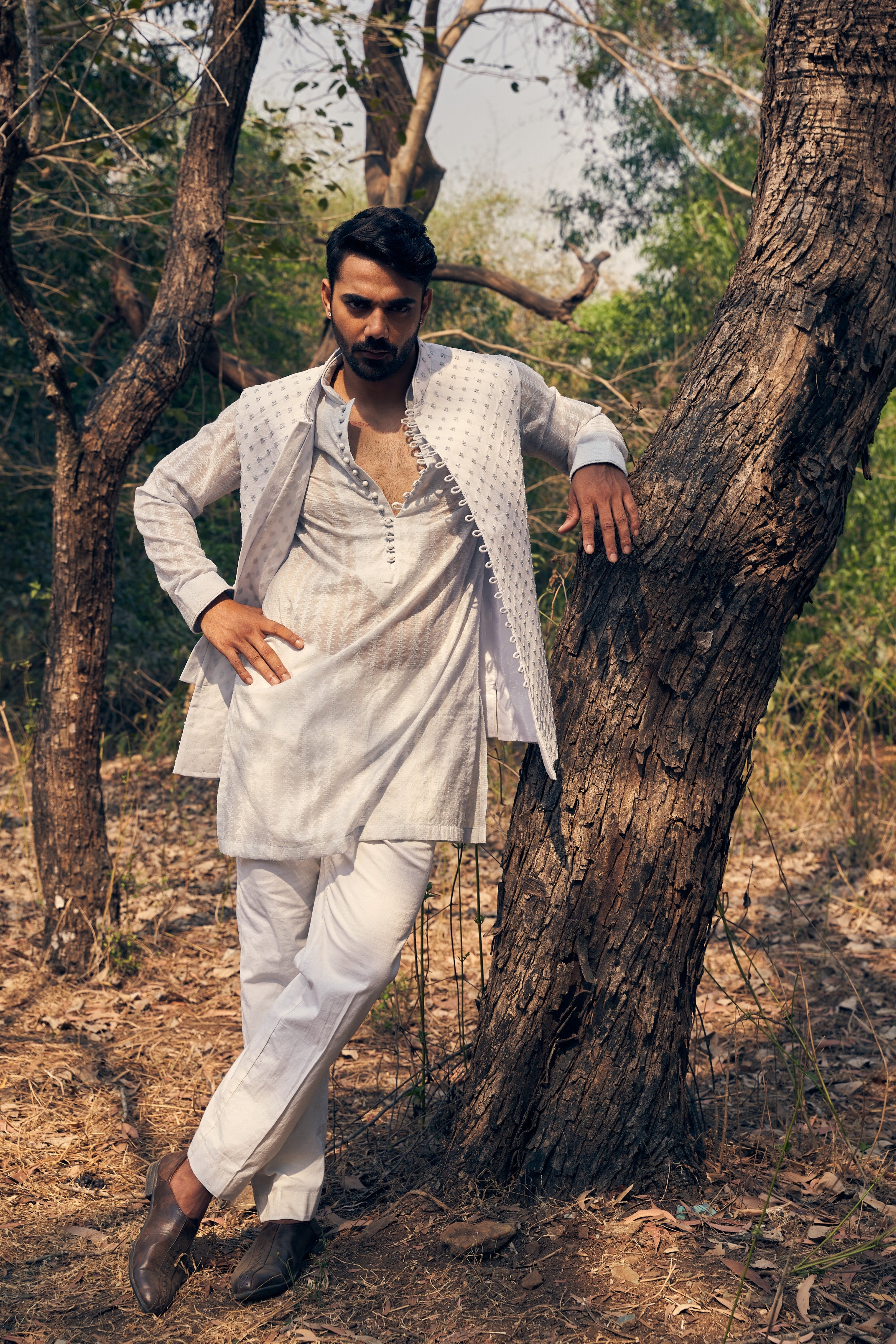 French Knot Kurta Bandi Set