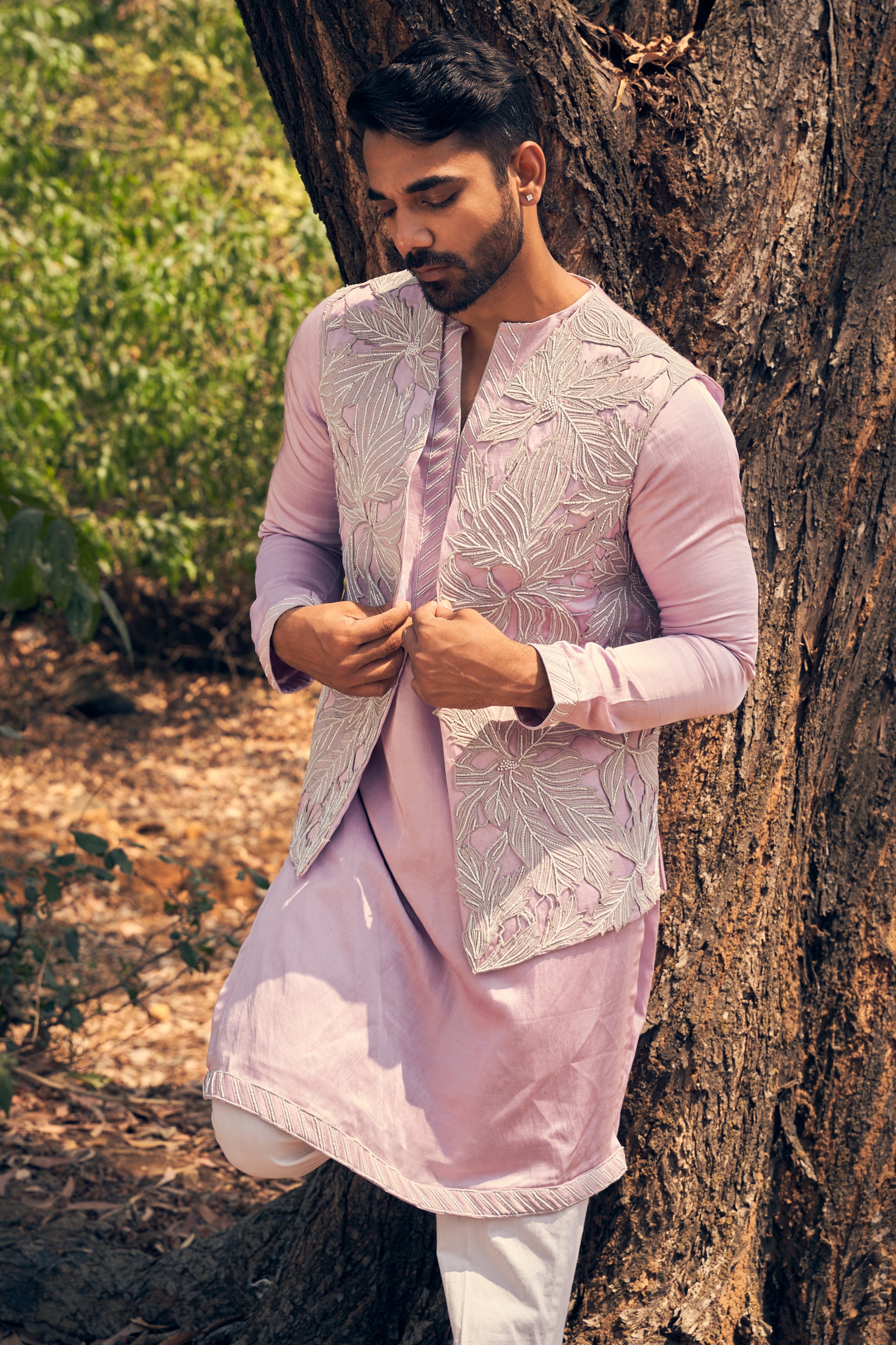 Cutwork Kurta Bandi Set