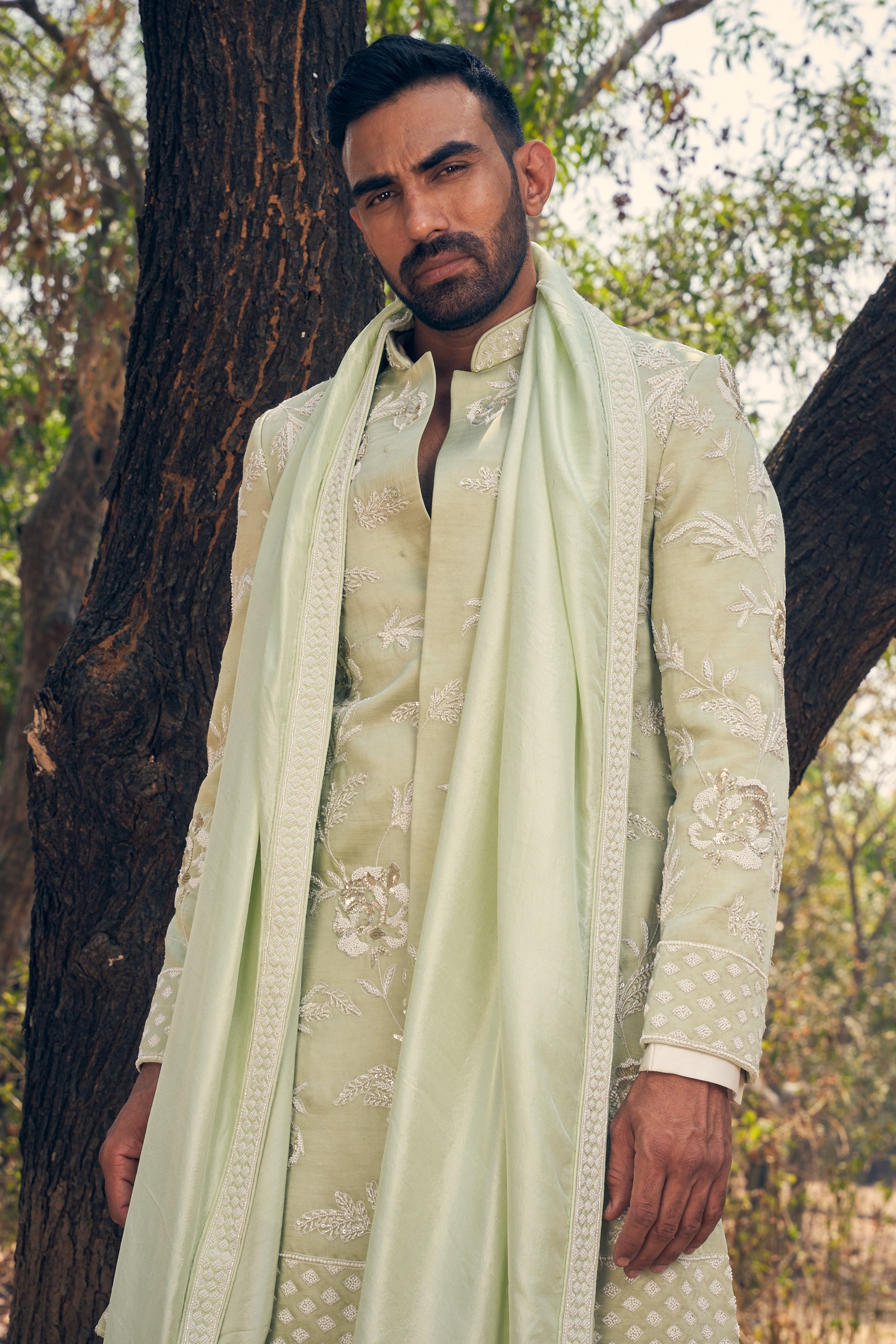 Floral Sherwani Set