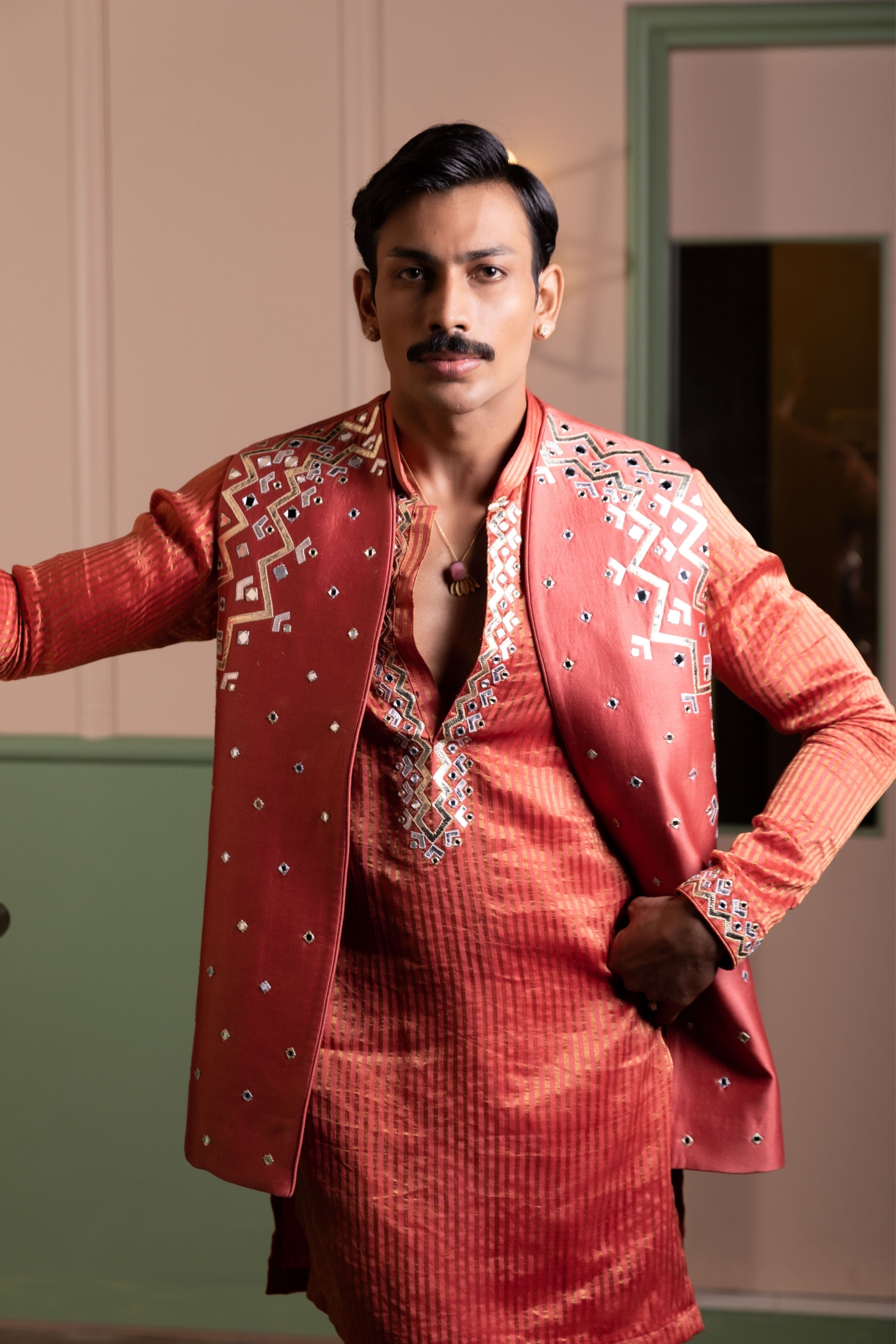 Lightening Kurta Bandi Set