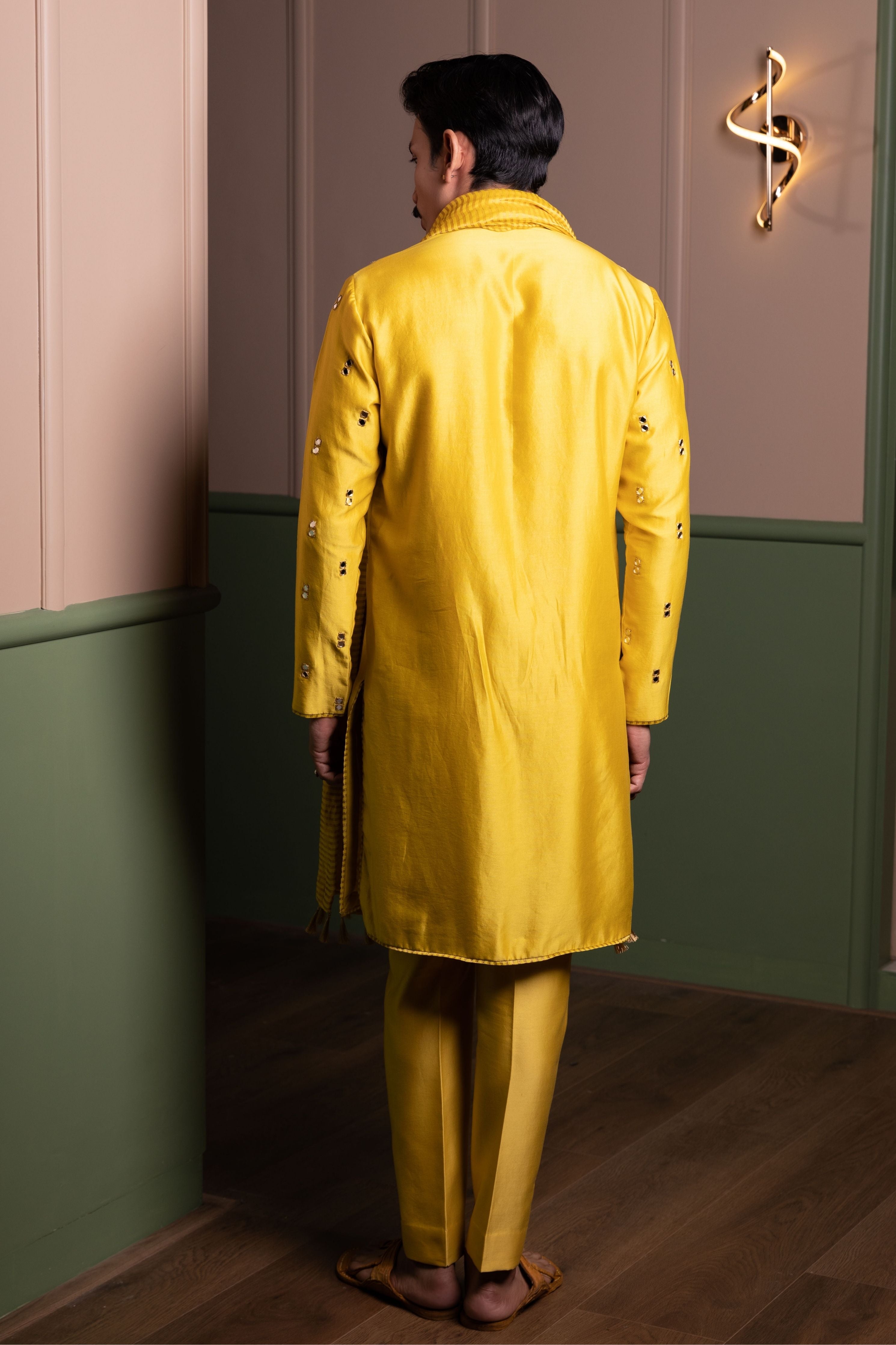 Mirror Drop Kurta with Stole Set