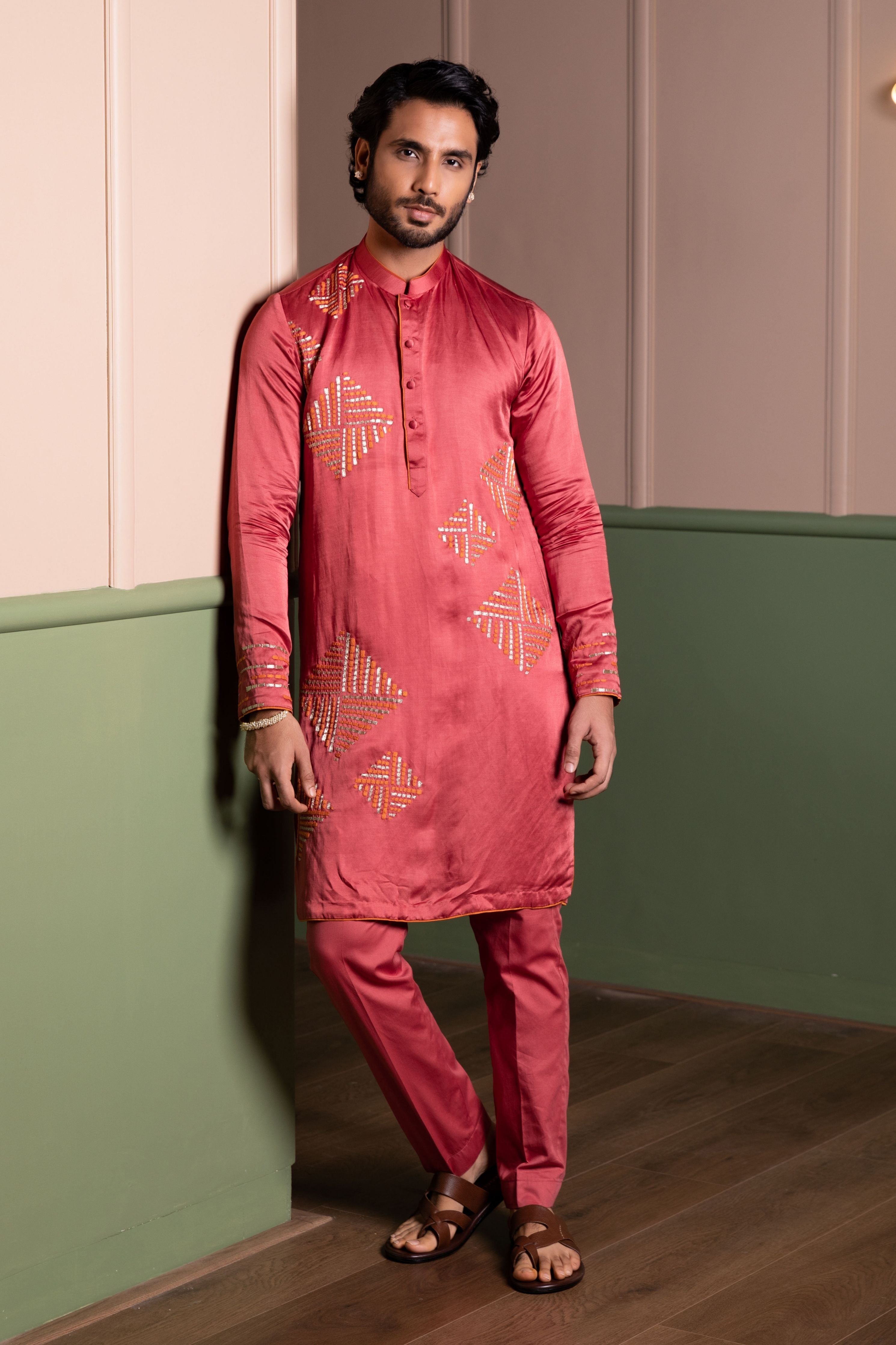Blocks Kurta Set