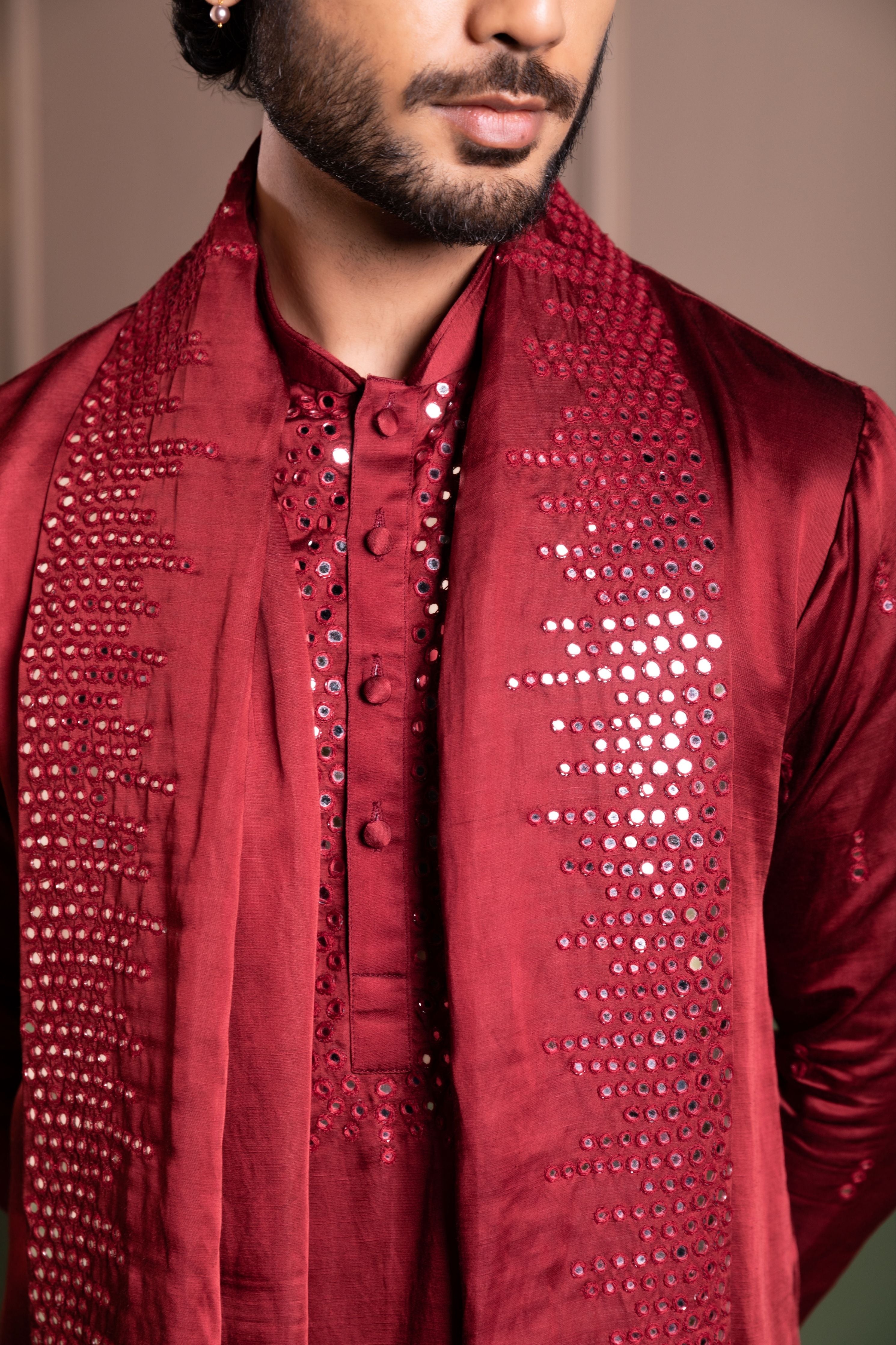 Mirror Frenzy Kurta Stole Set