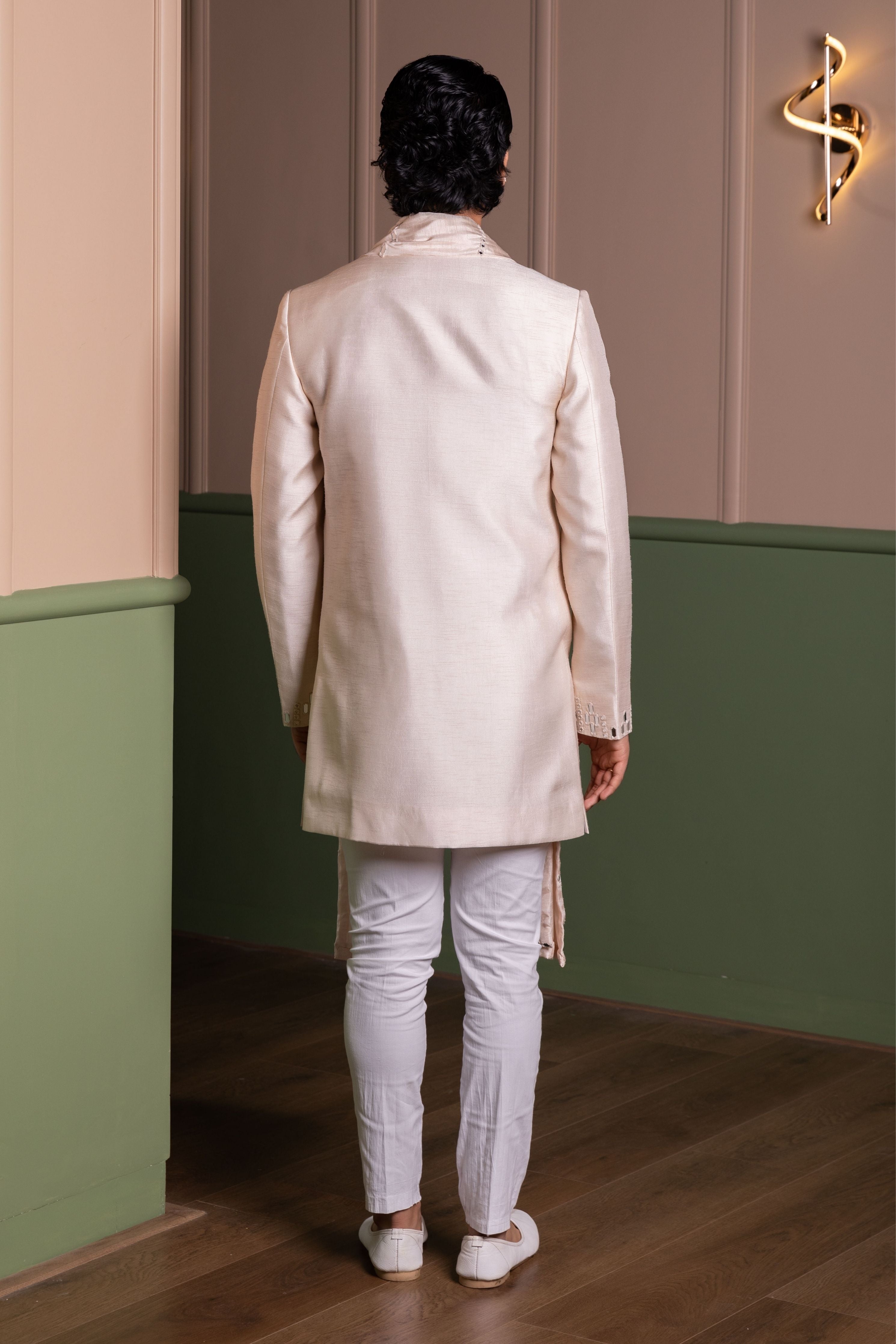 Mirror Work Sherwani Set