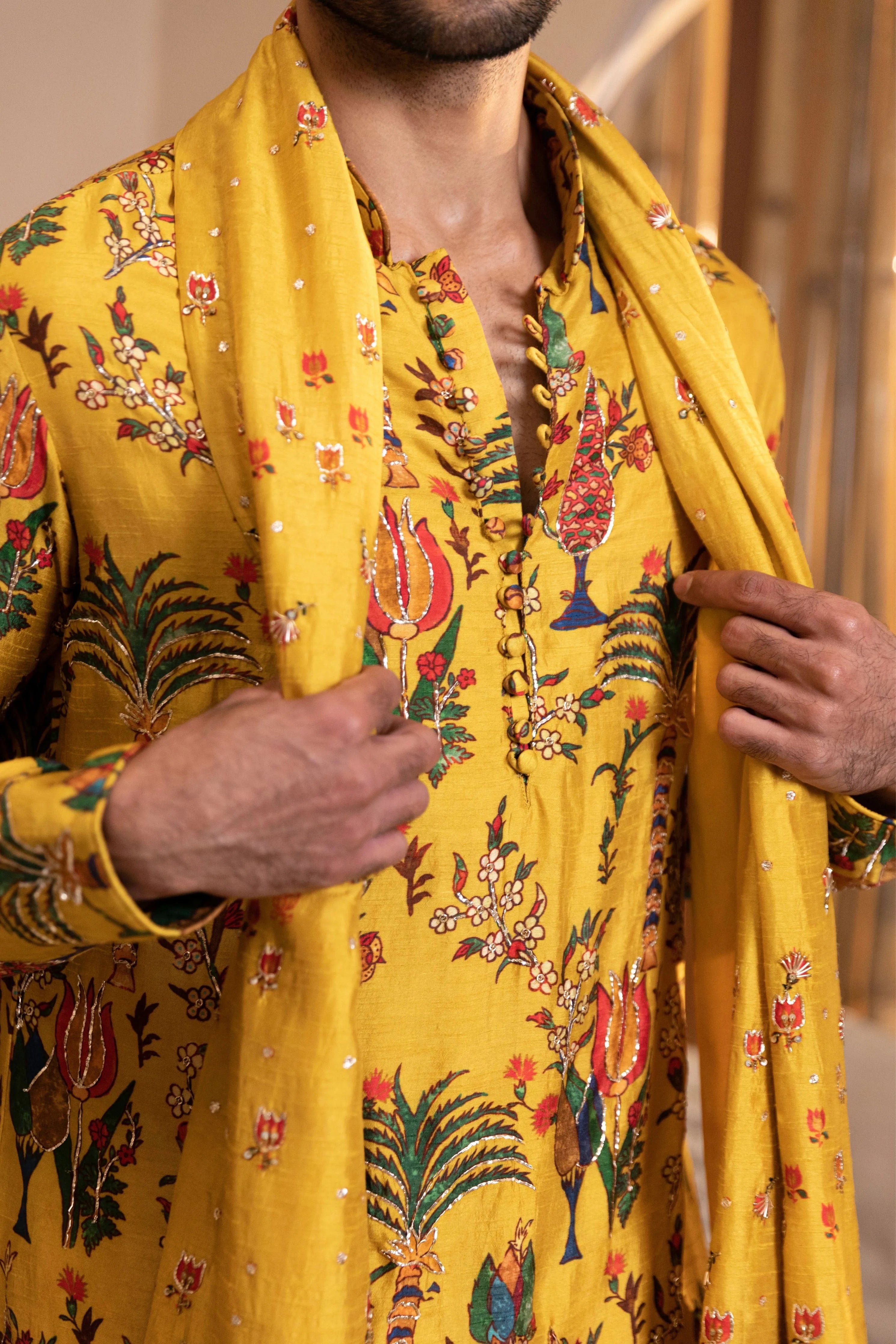 Tree of Life Kurta Stole Set