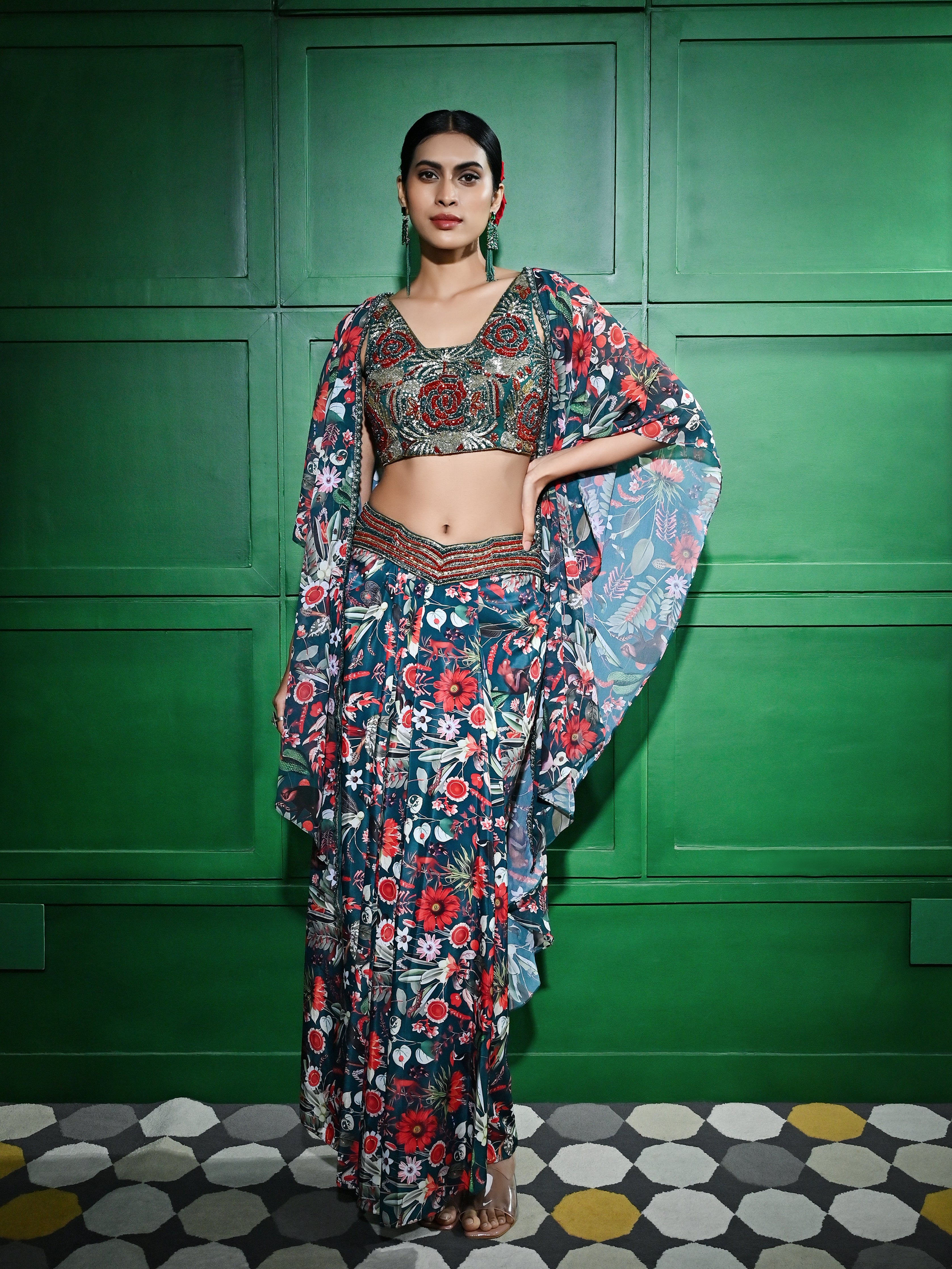 Green Cape Set