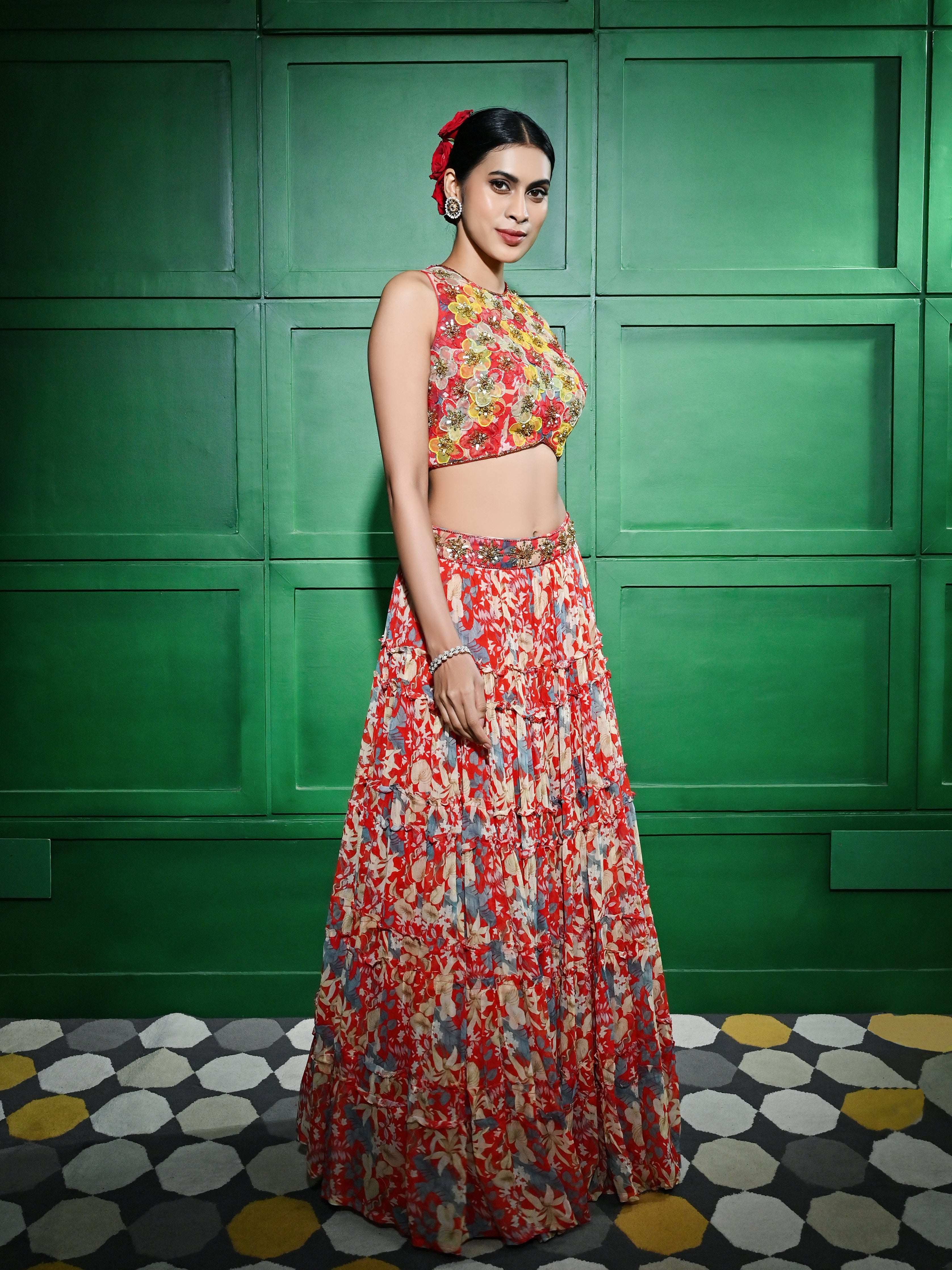 Red Lehenga Set