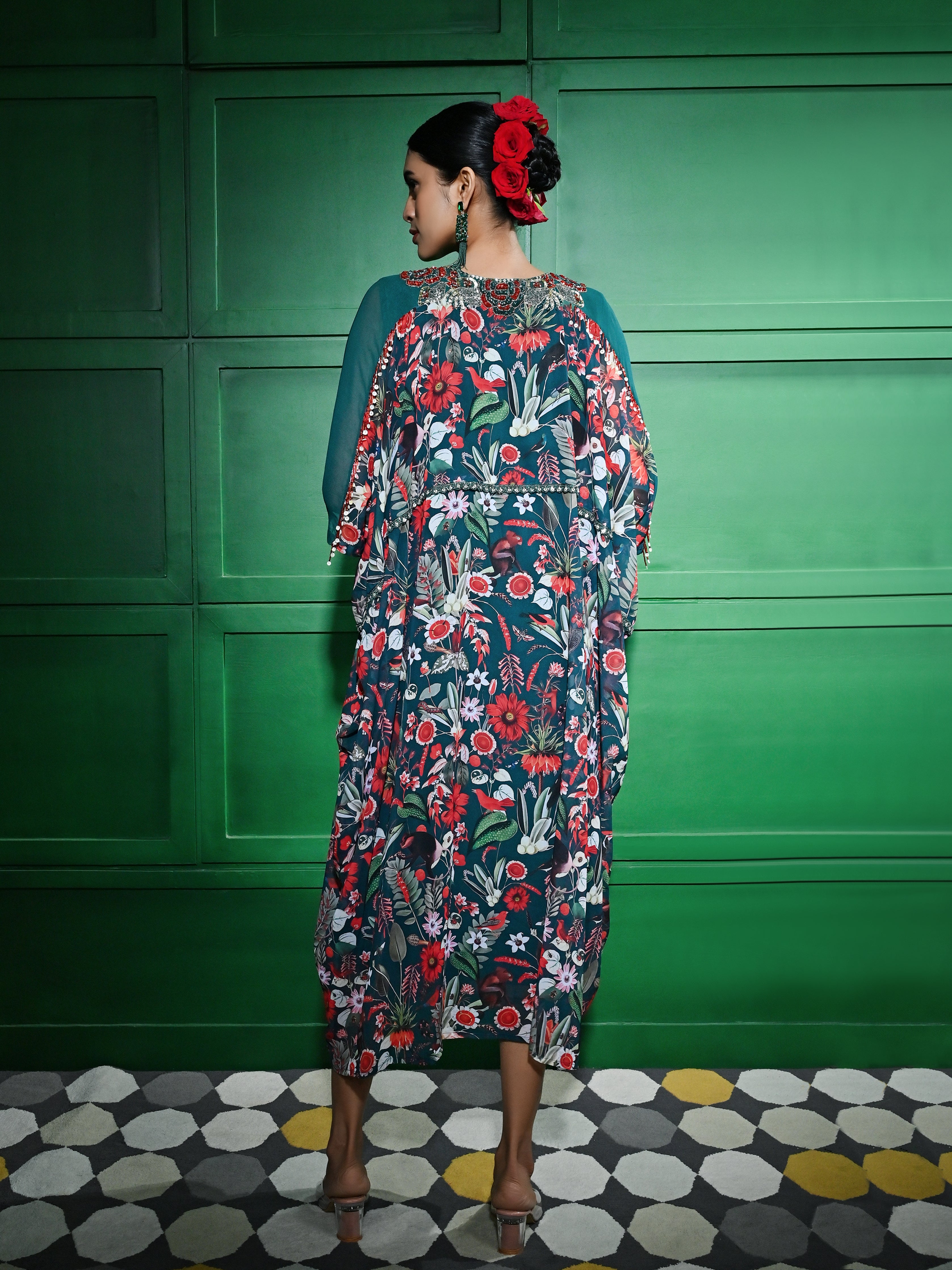 Green Glass Bead Kaftan