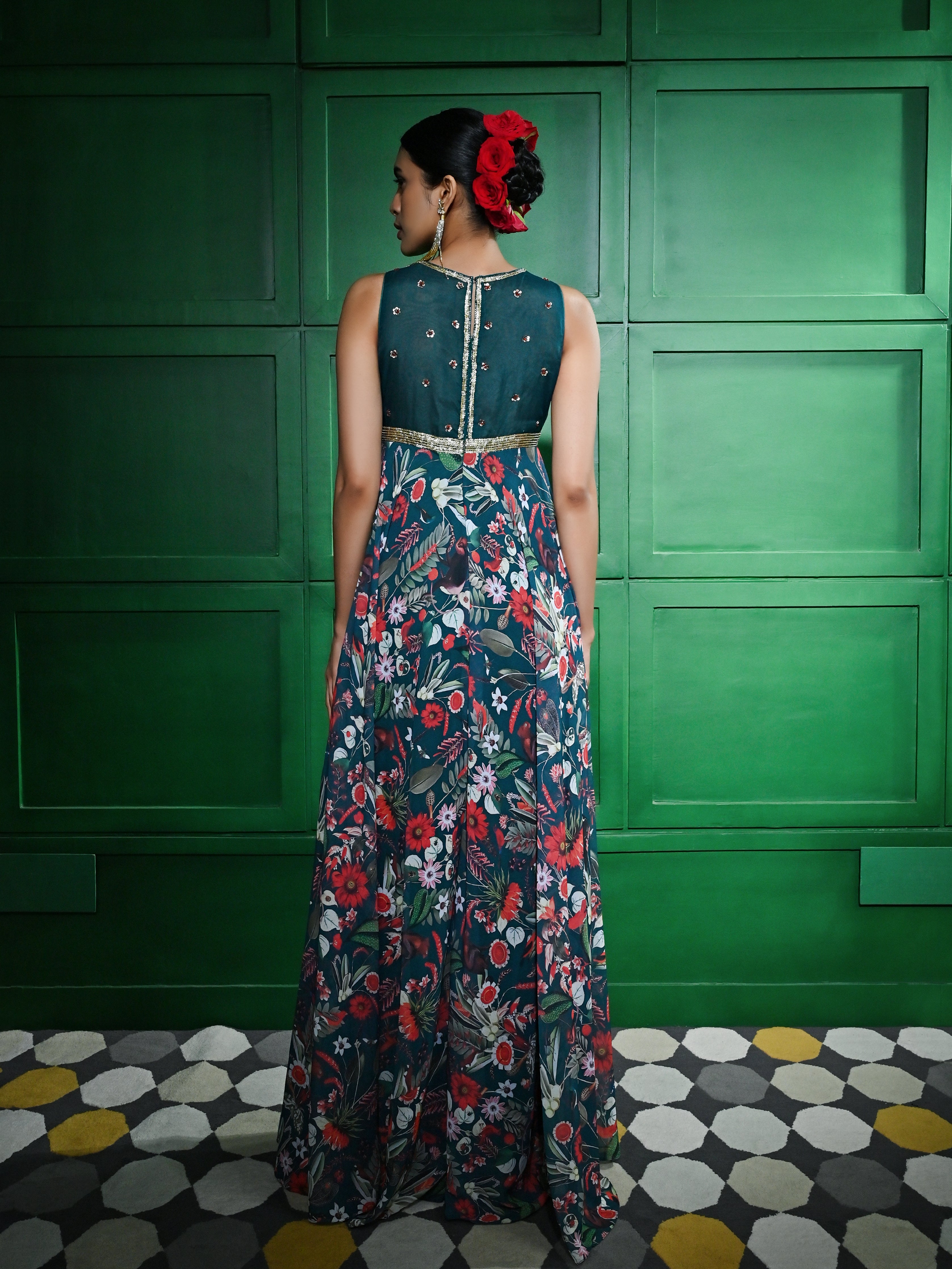 Green Glass Bead Jumpsuit