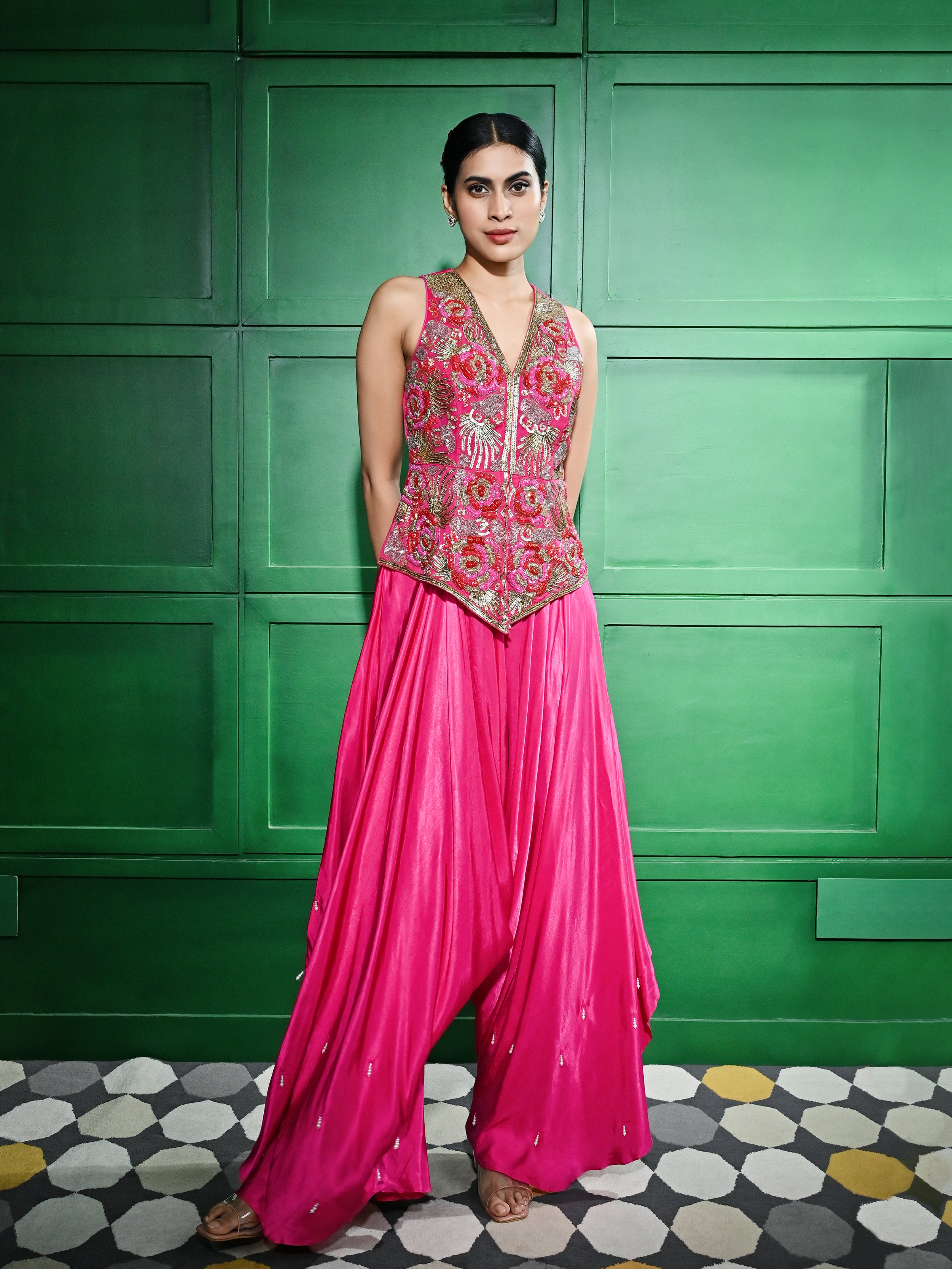 Pink Peplum Set