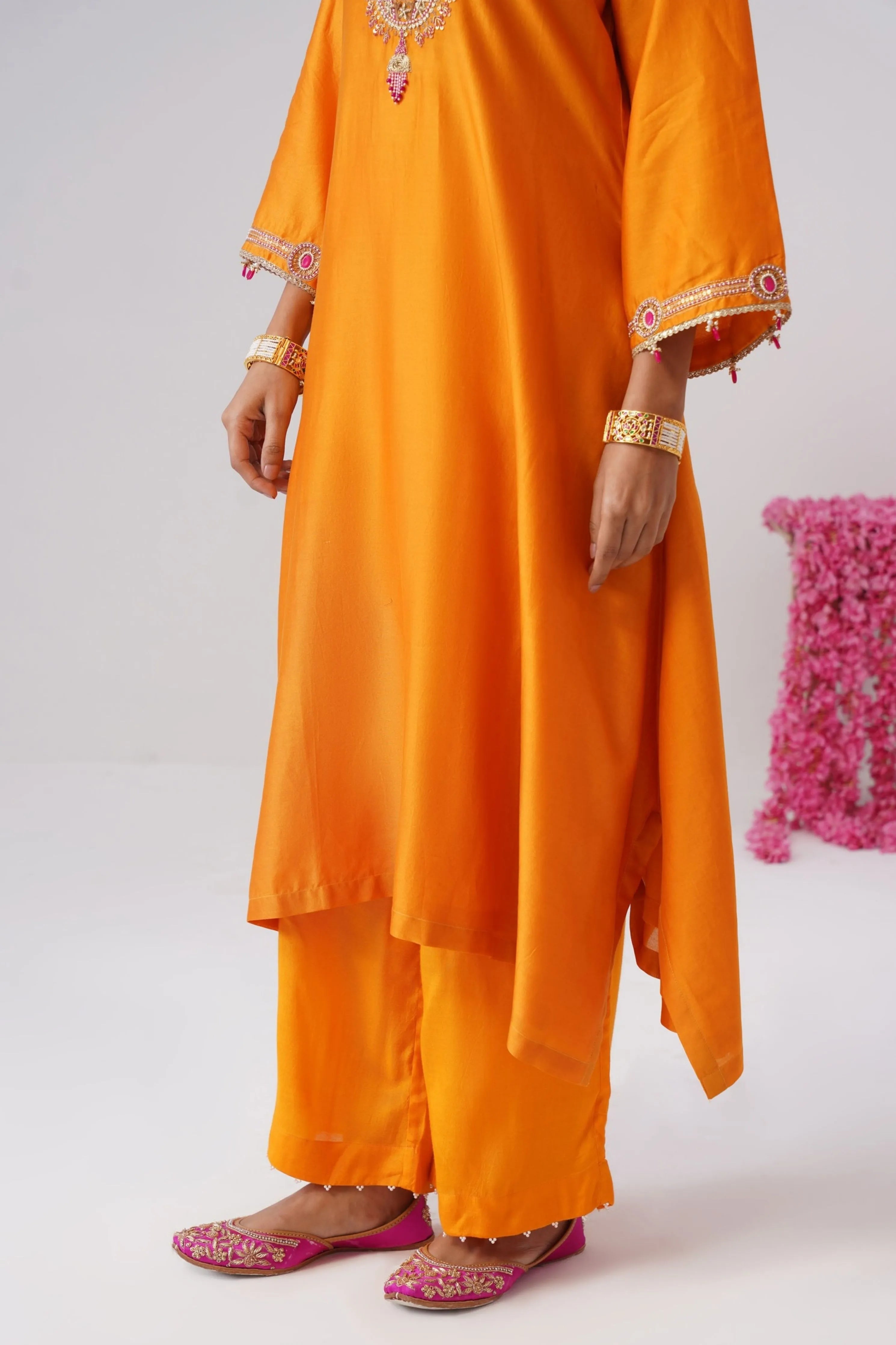 Kesariya Kurta Set