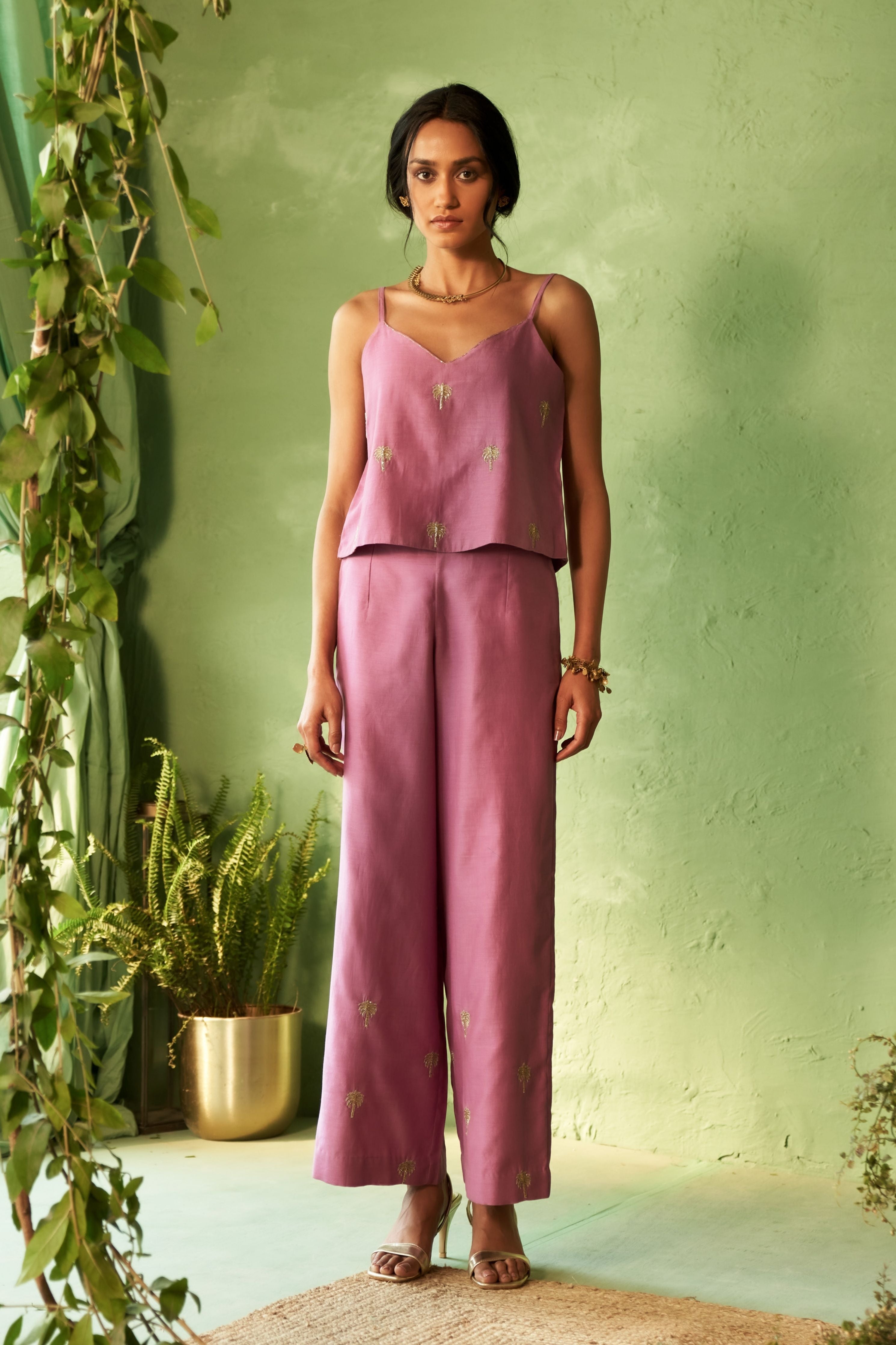 Purple Lounge Jacket set