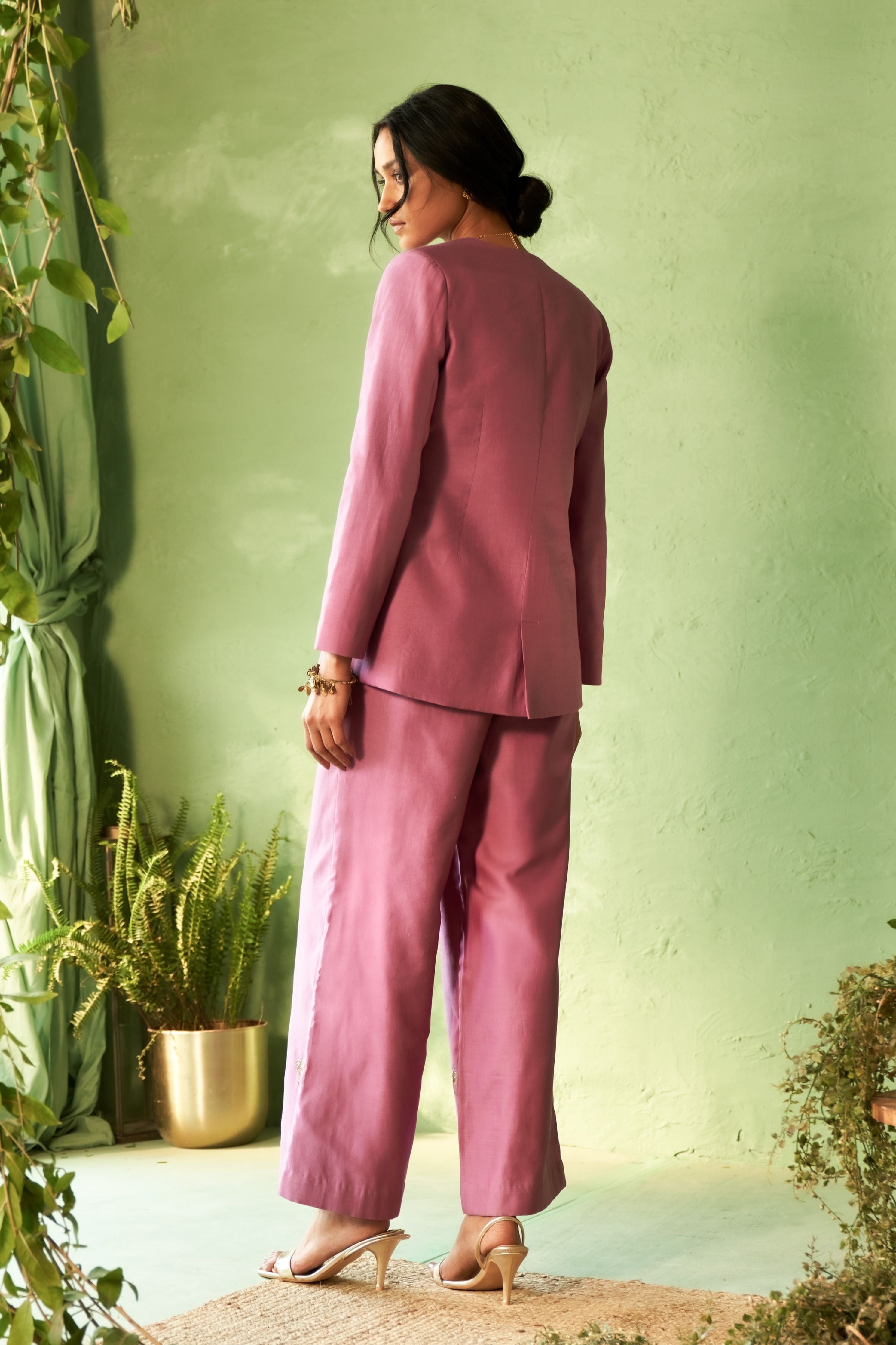 Purple Lounge Jacket set
