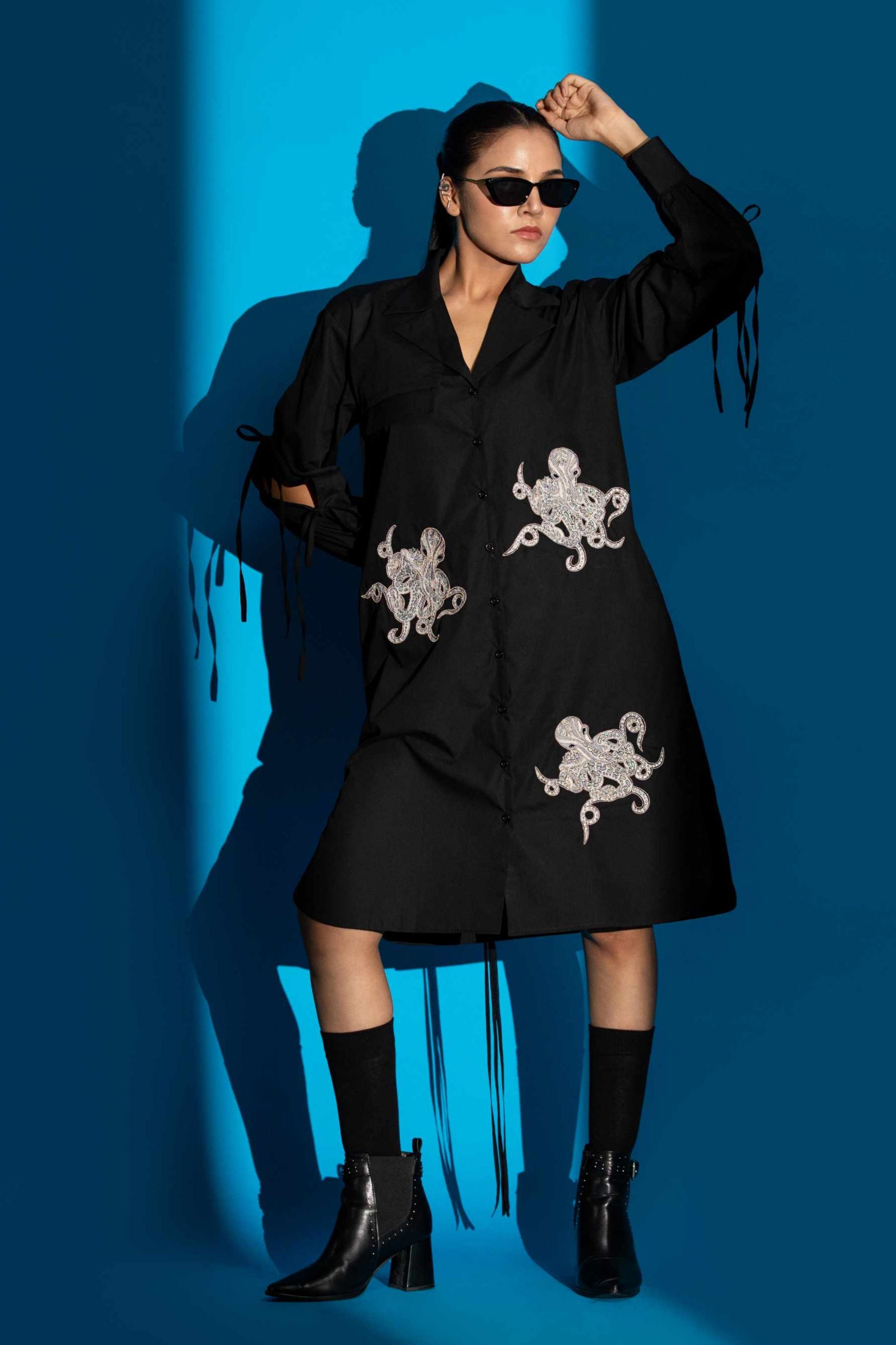 Black Krake Octopus Dress