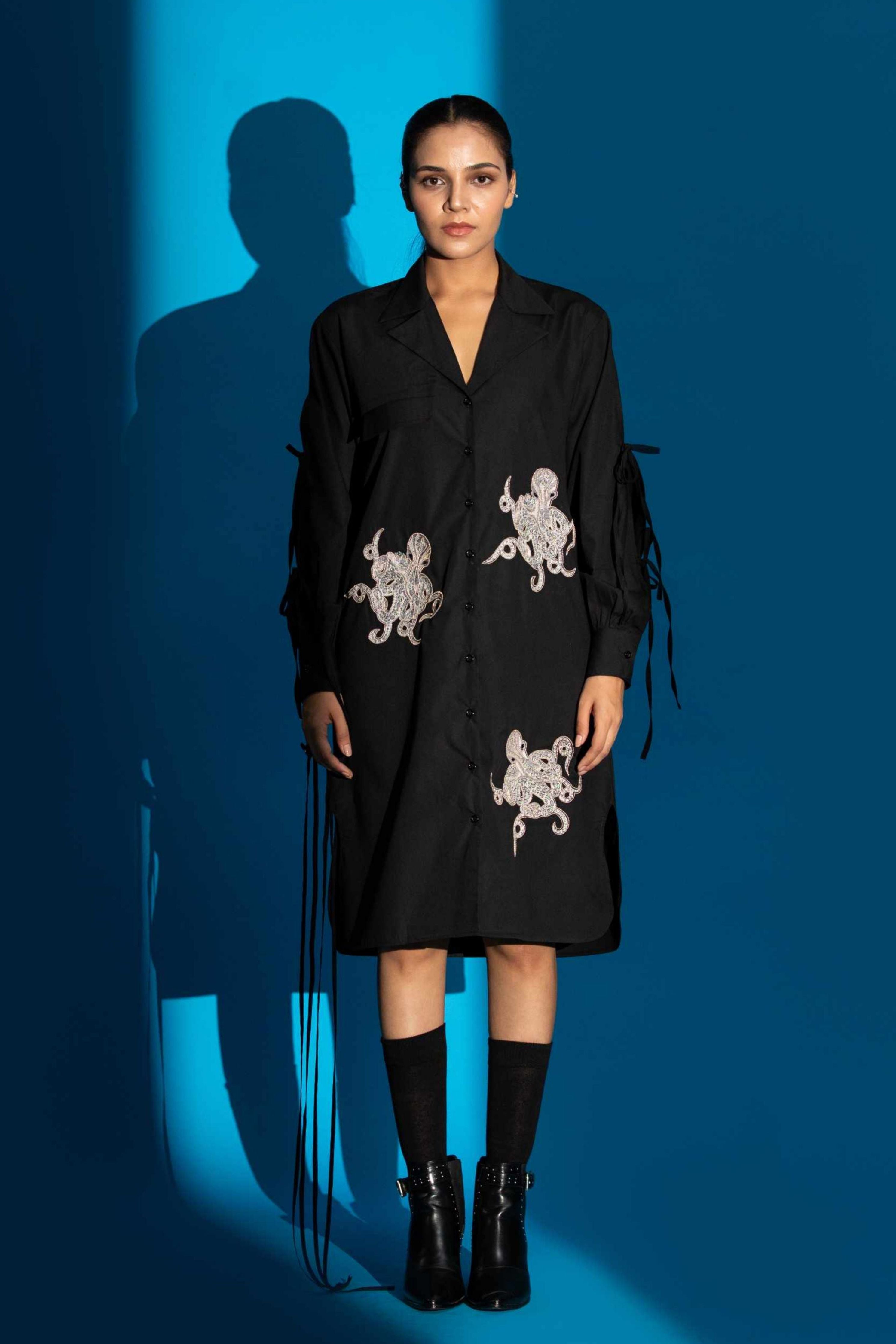 Black Krake Octopus Dress