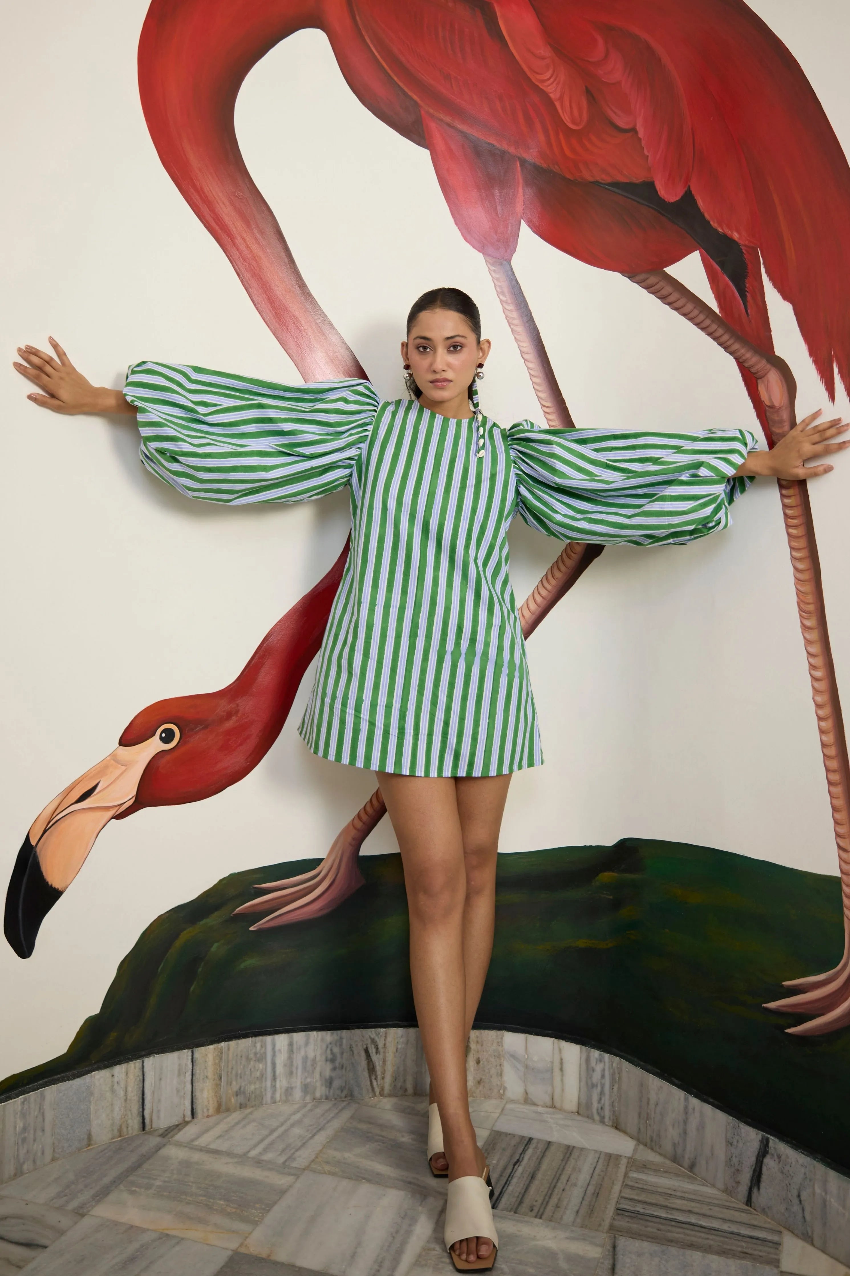 Forest Green Short Dress