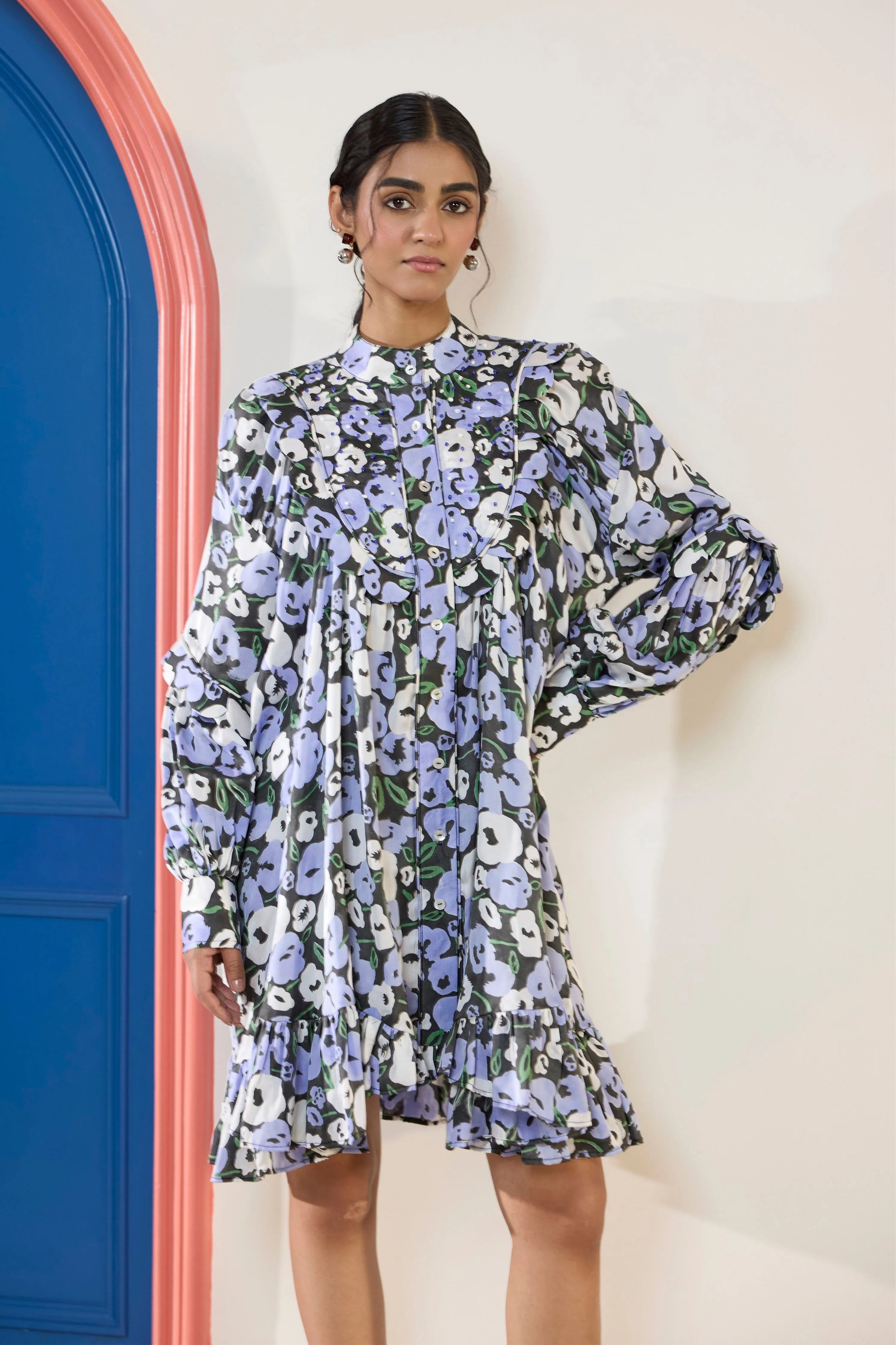 Moonflower Statement Scallop Dress