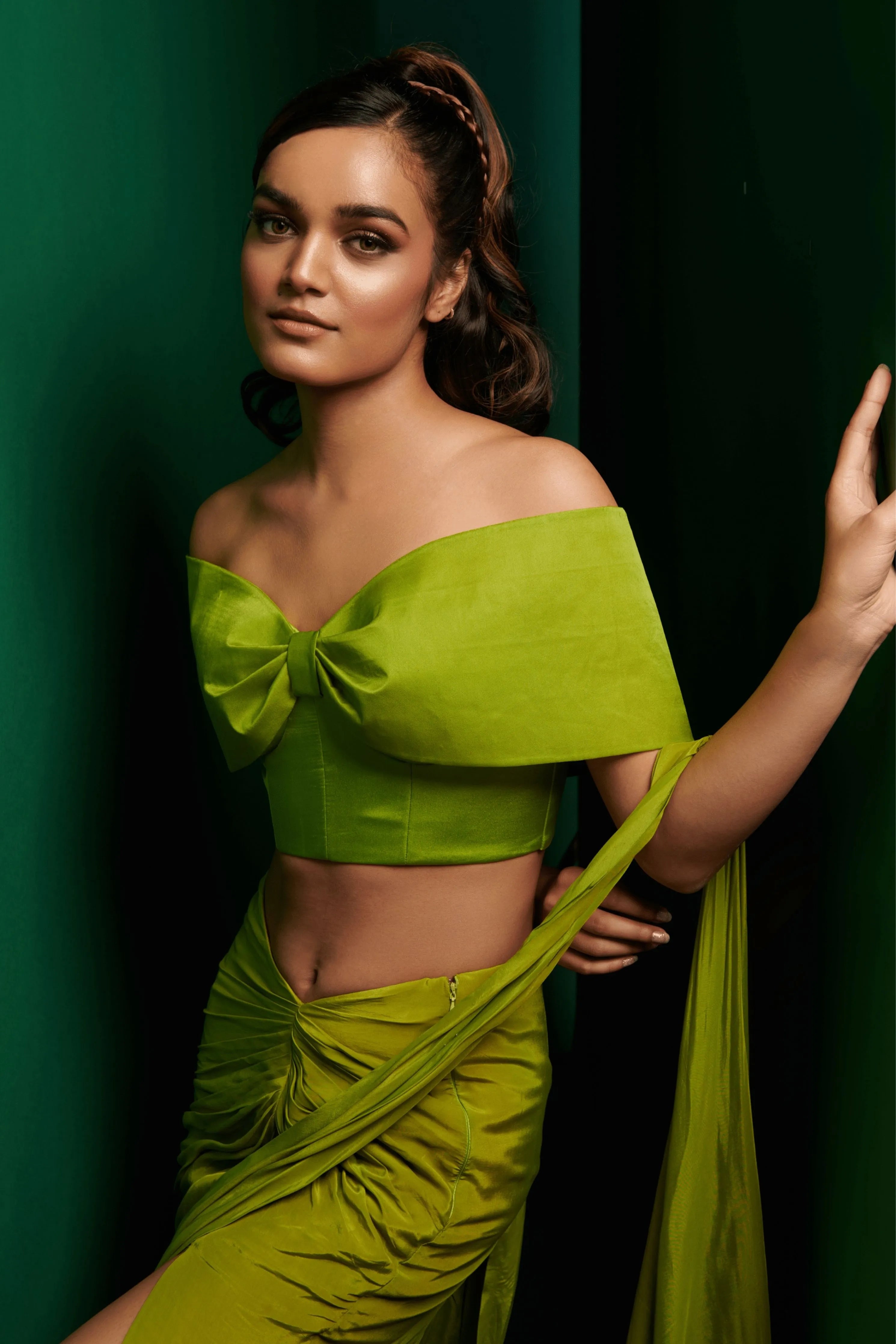 Lime Green Skirt Set