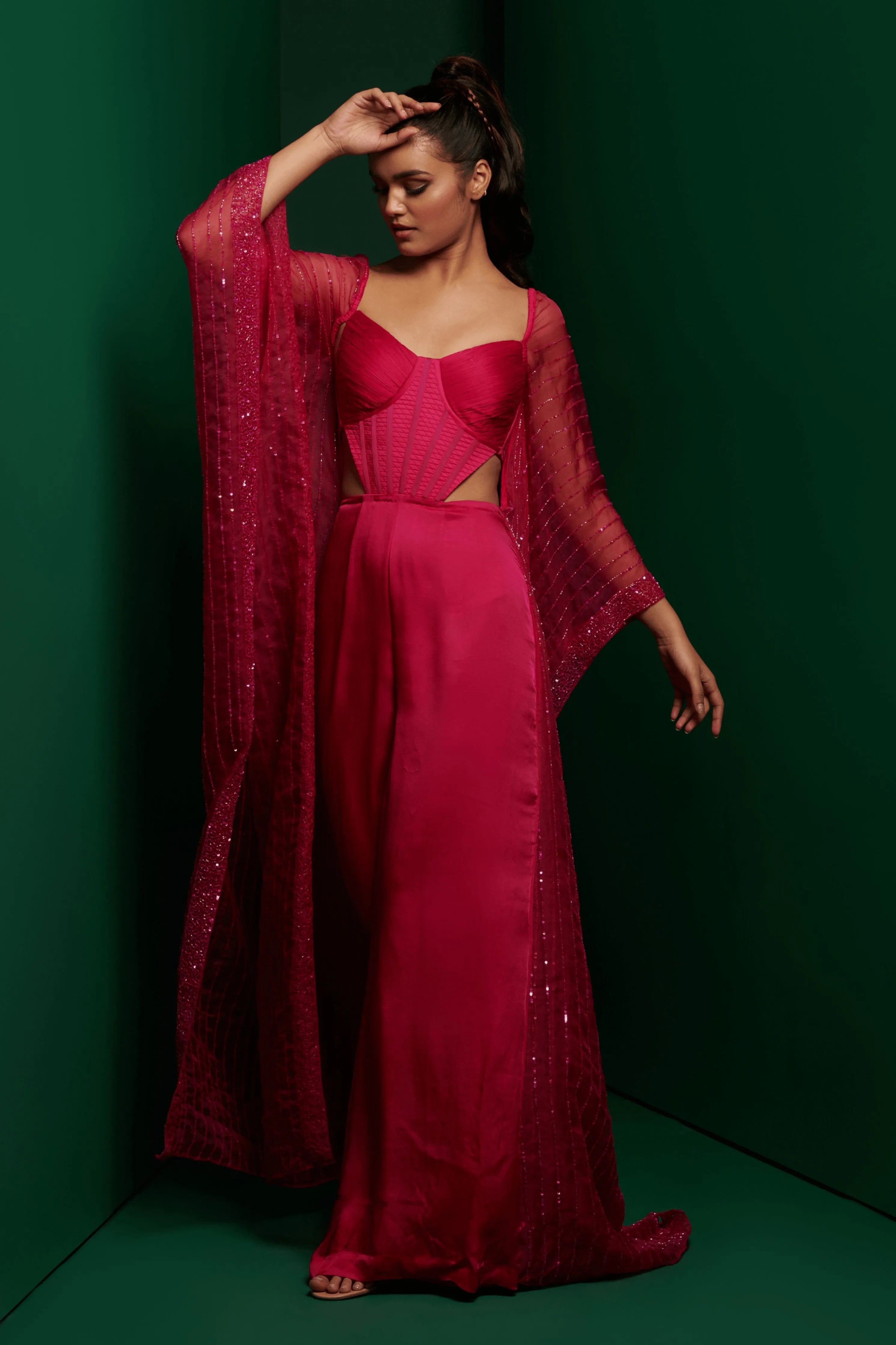 Hot PinkEmbellished Jumpsuit