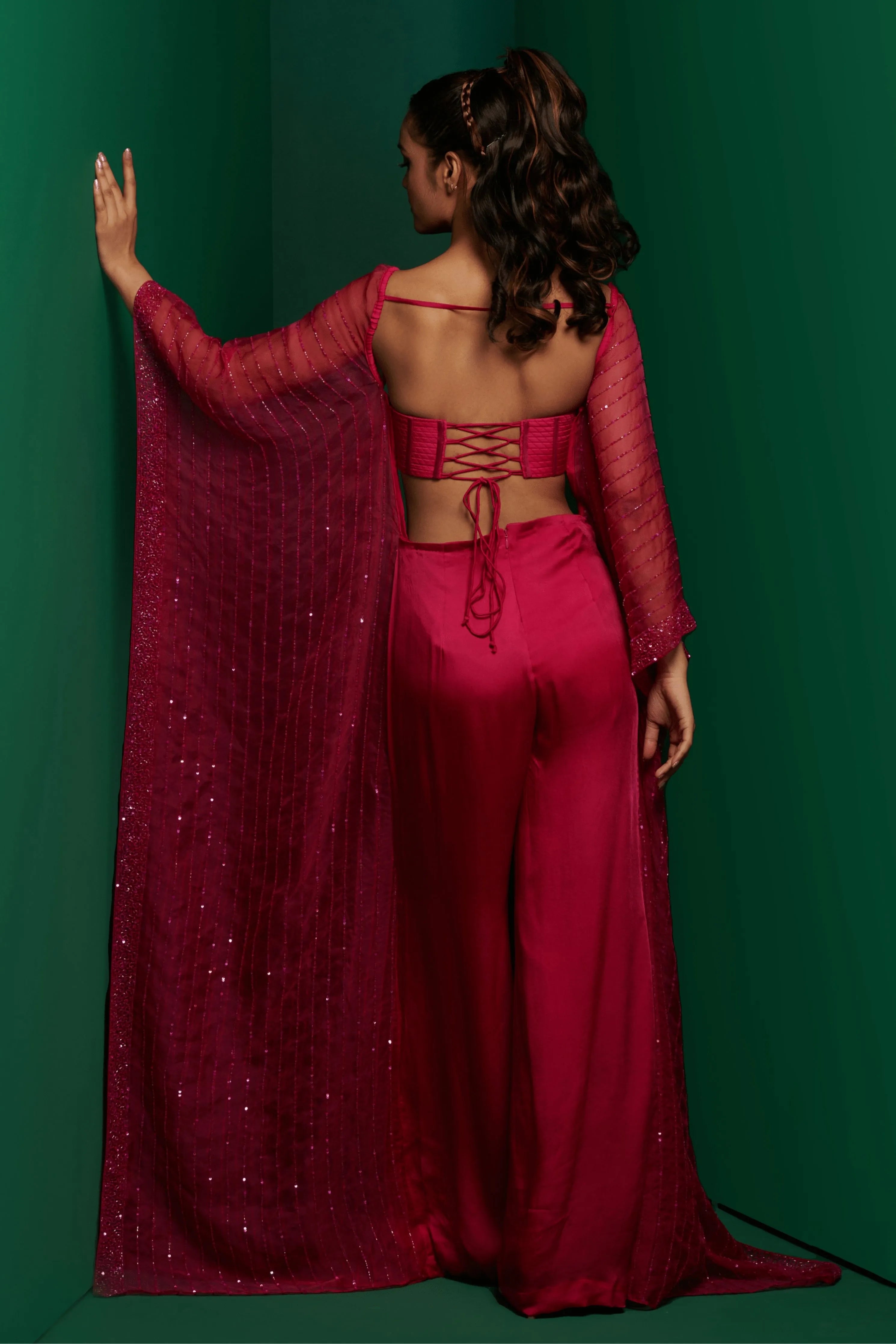 Hot PinkEmbellished Jumpsuit