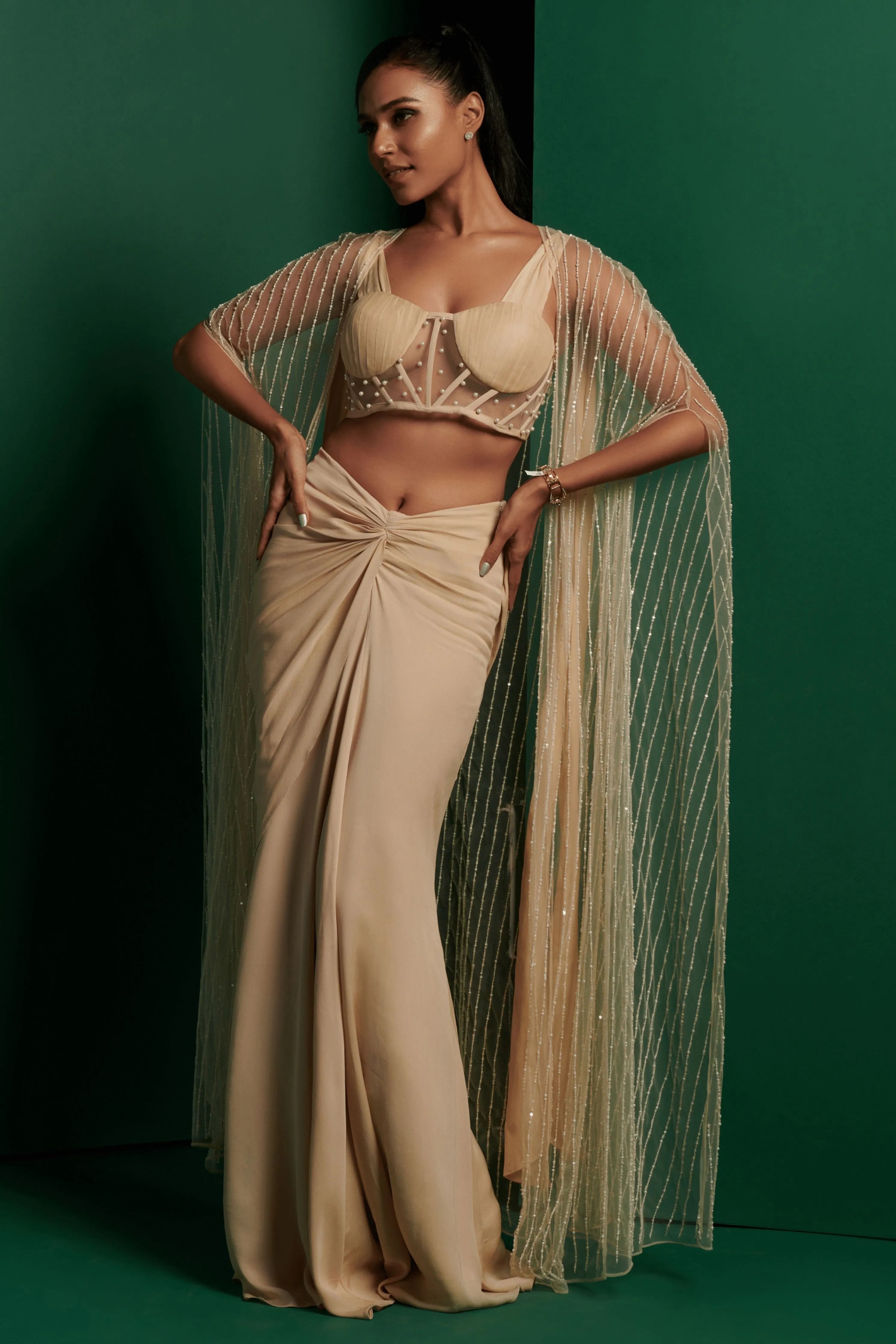 Ivory Pearl Cape Set
