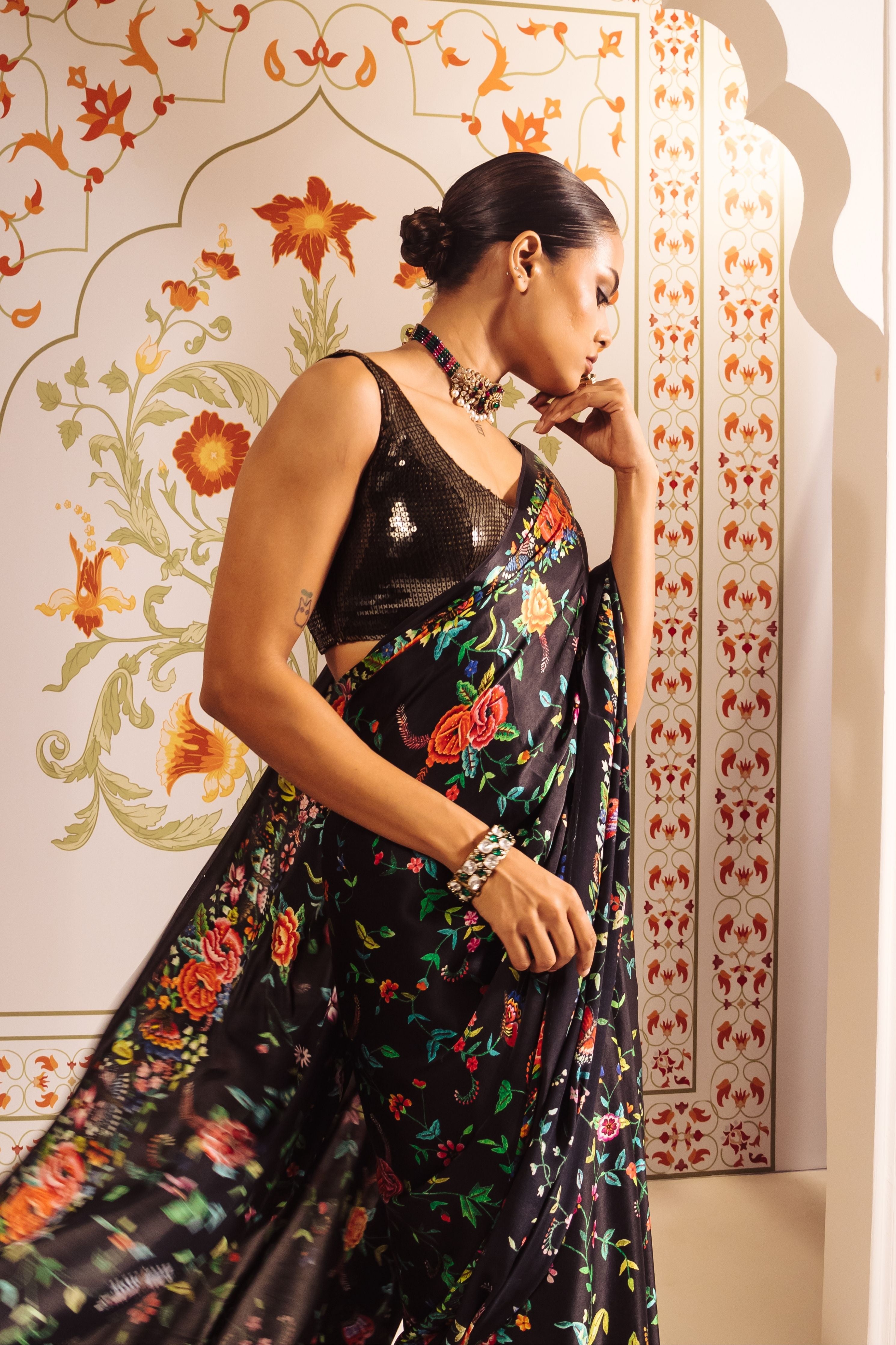 Kanchan Black Saree
