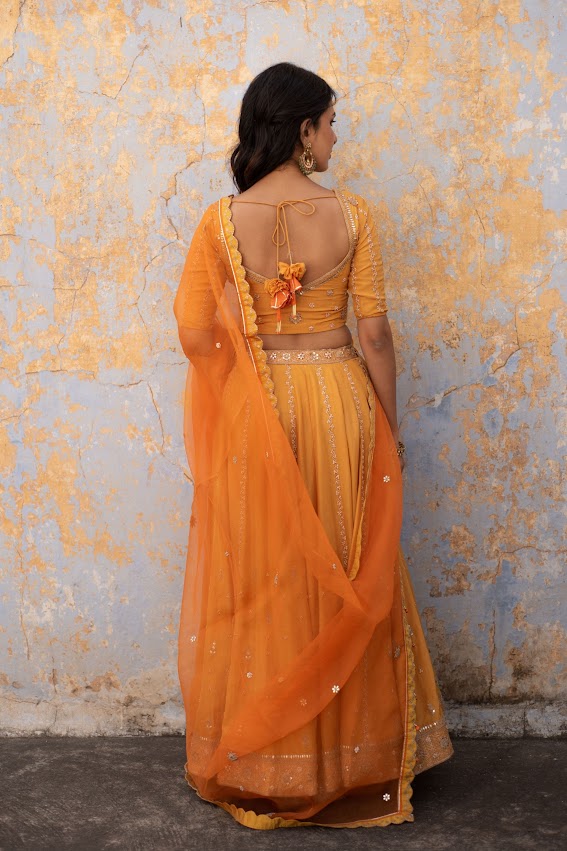 Kesariya Lehenga Set