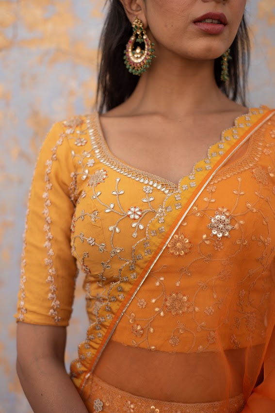 Kesariya Lehenga Set