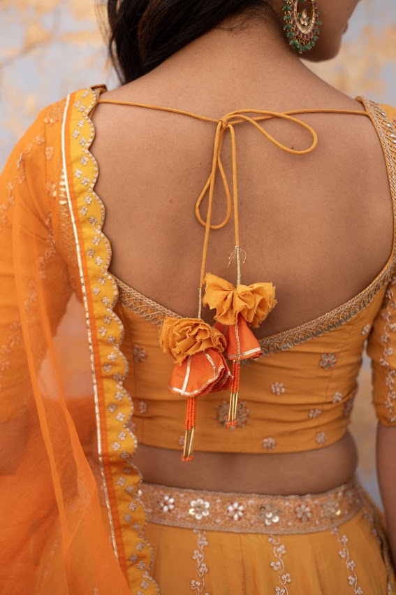 Kesariya Lehenga Set