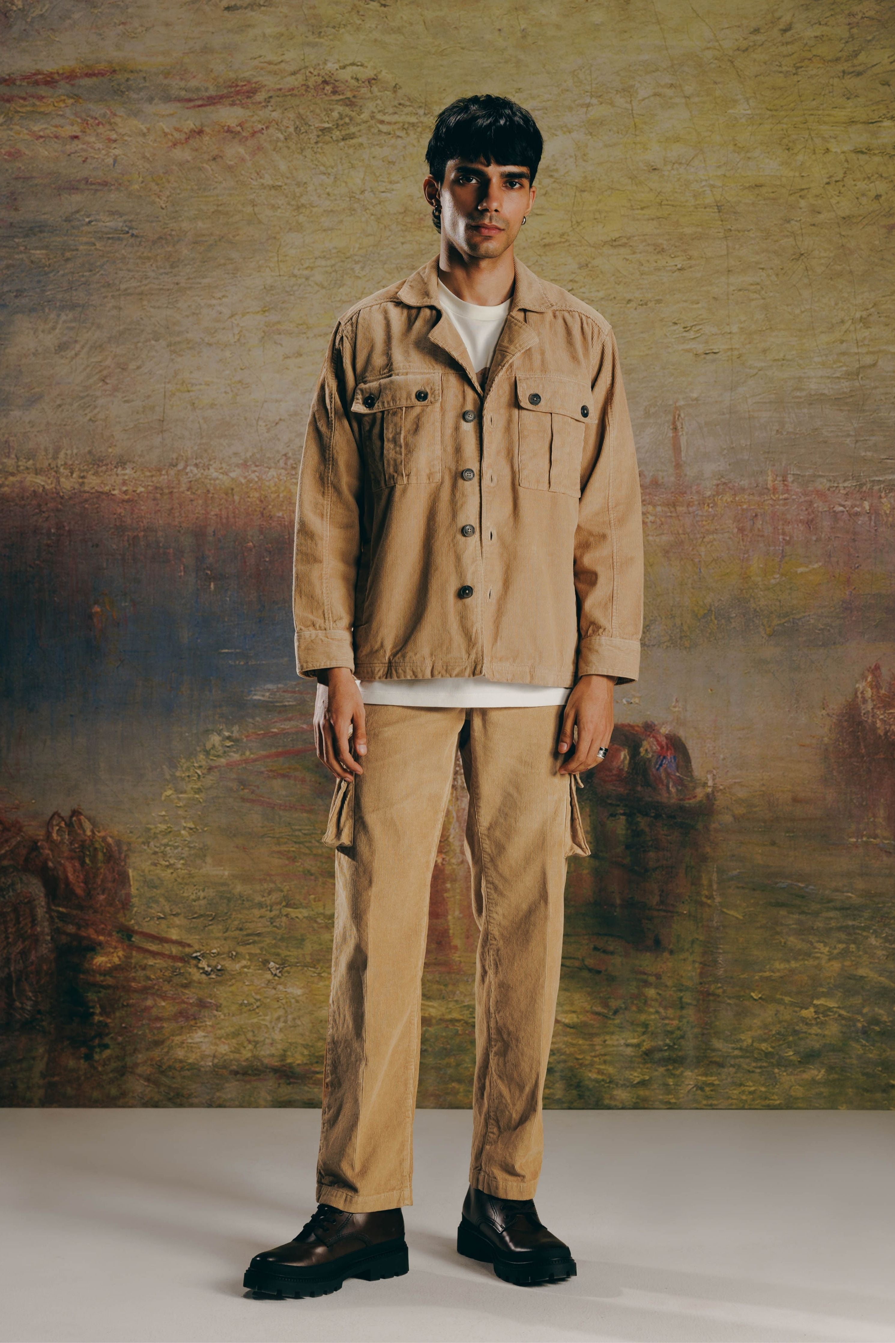 Kolam Laser Corduroy Shacket