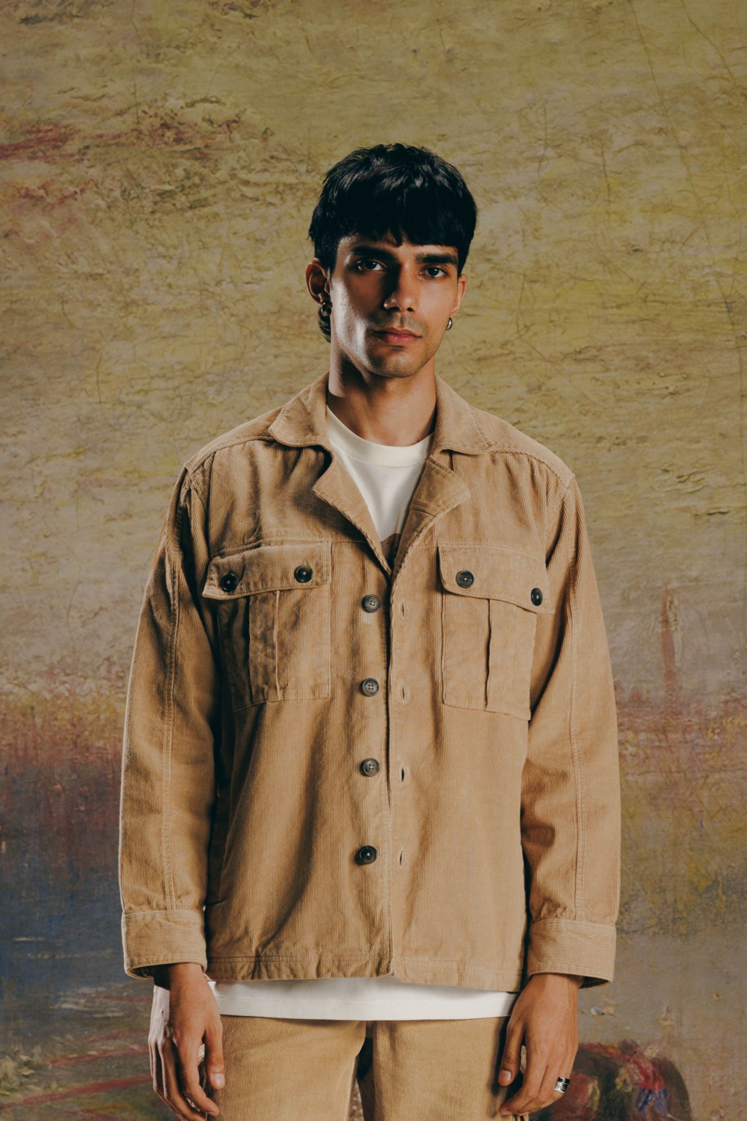 Kolam Laser Corduroy Shacket
