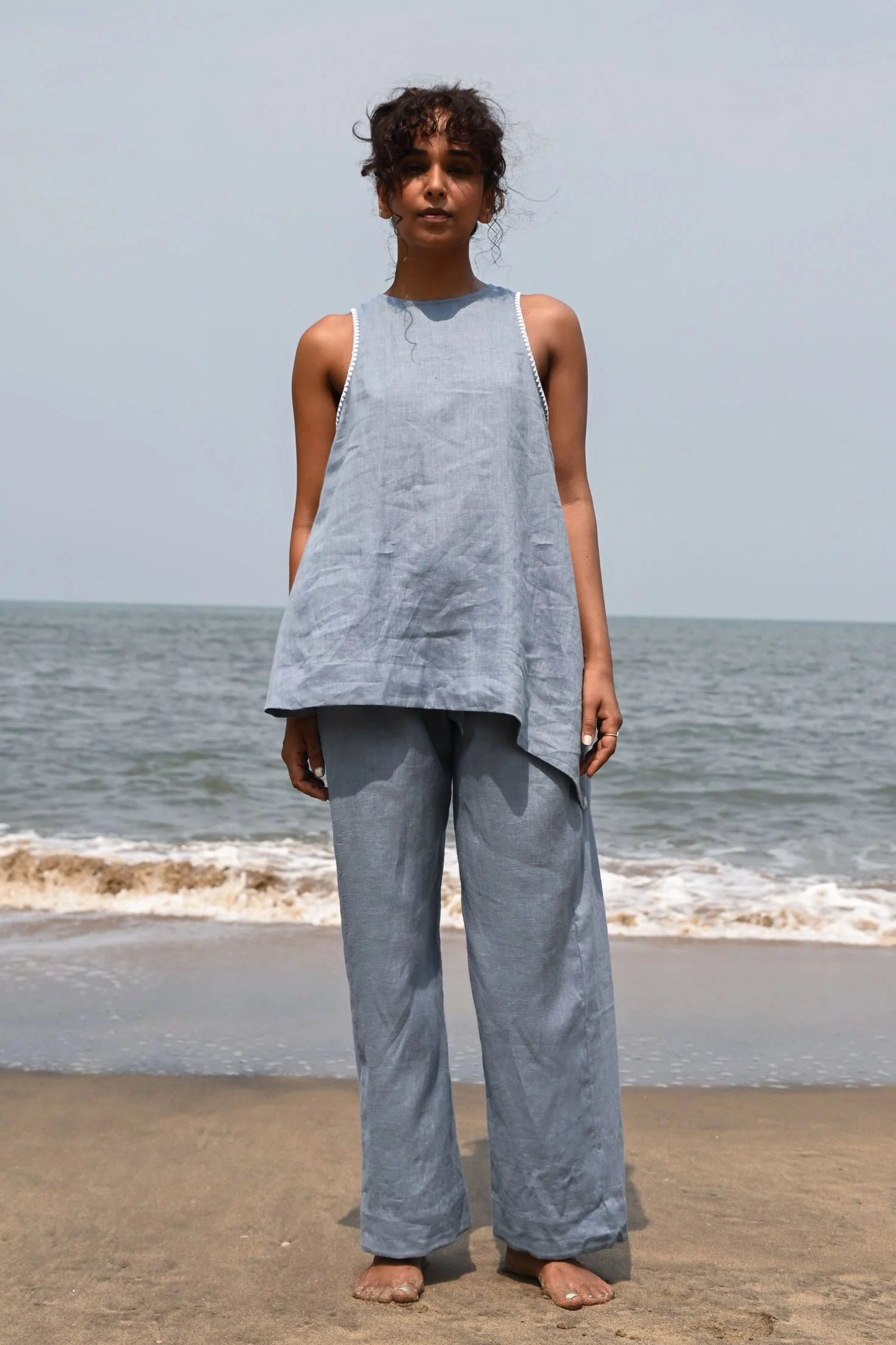 Blue Eri Elasticated Pants