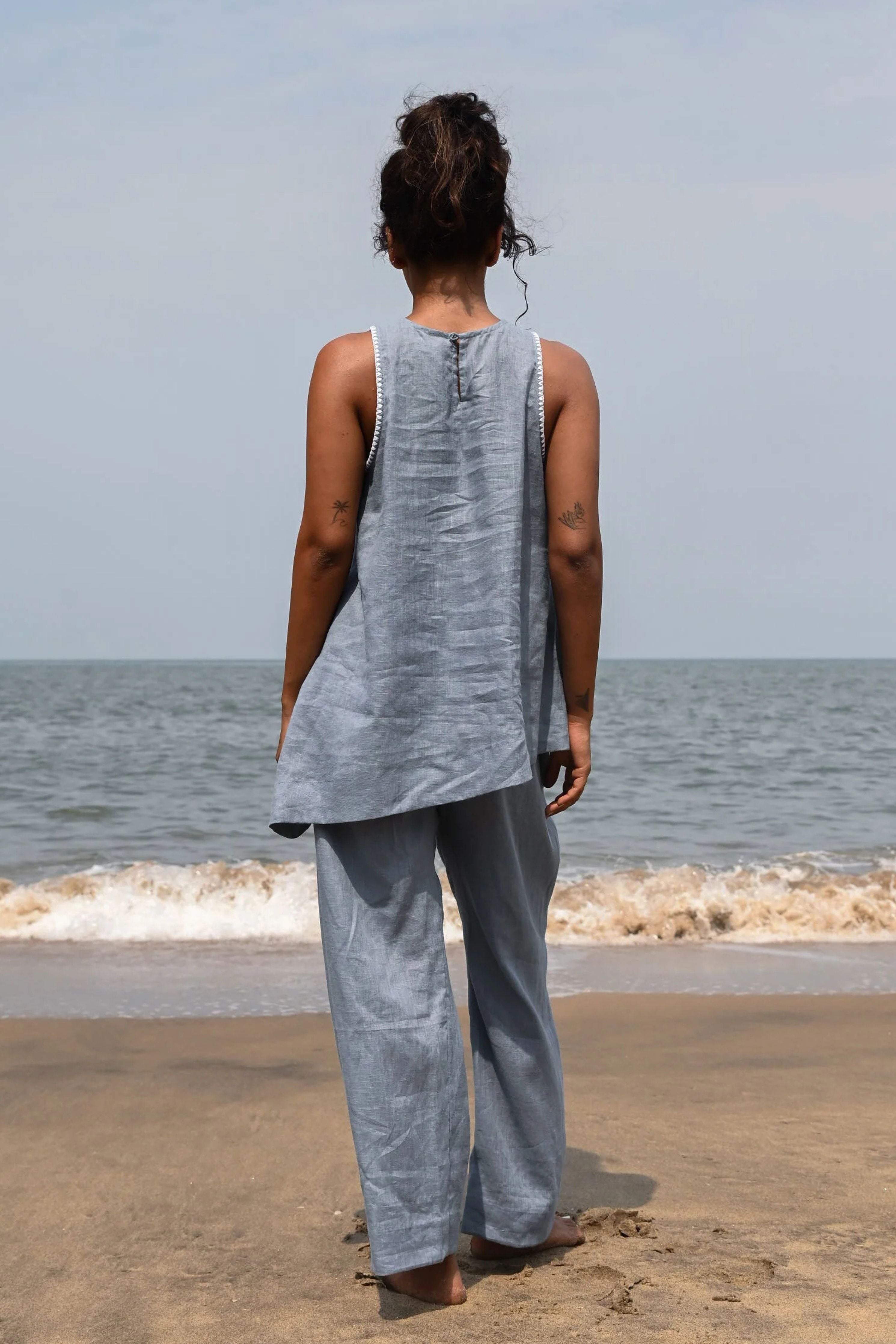 Blue Eri Elasticated Pants
