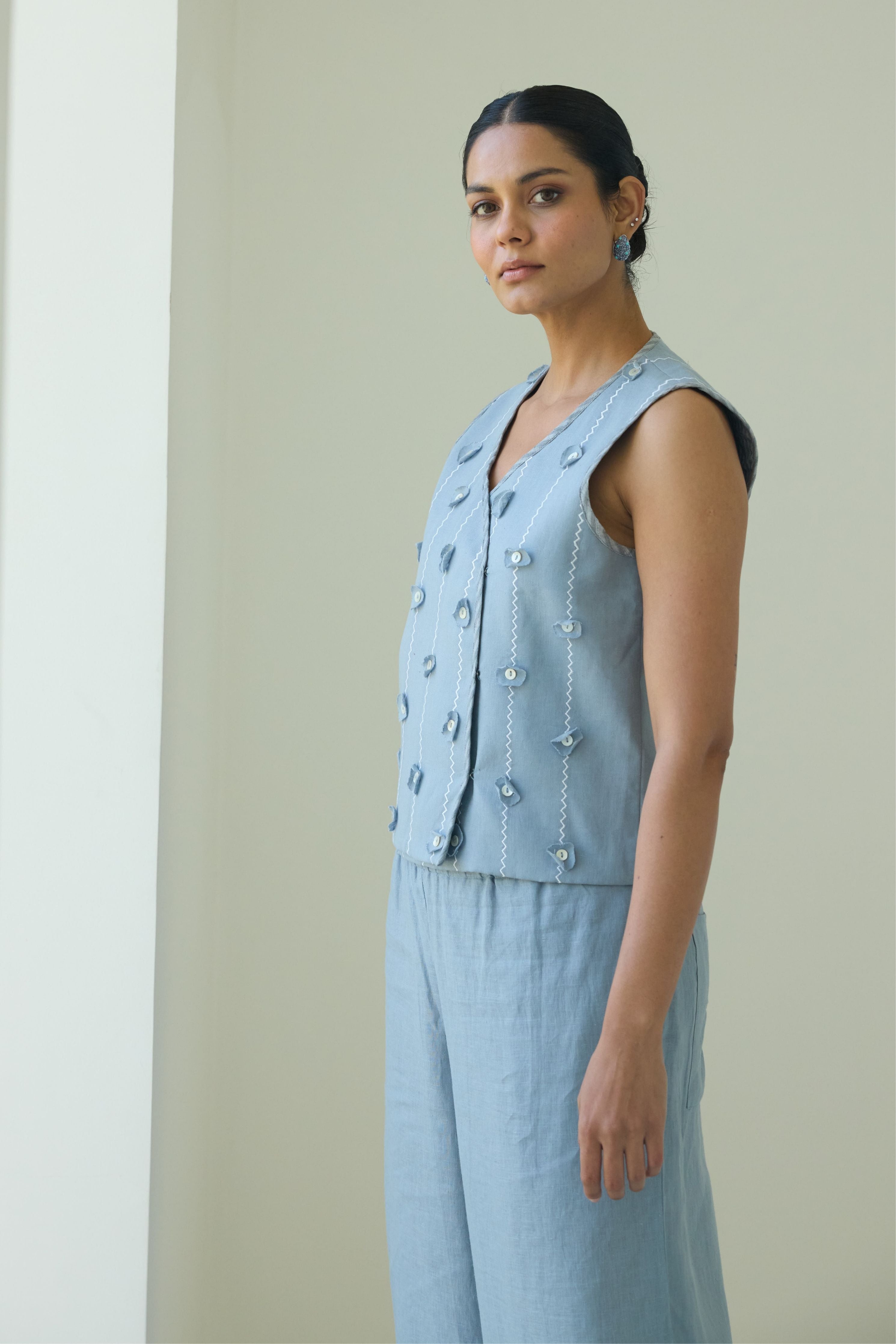 Blue Bree Vest Coat