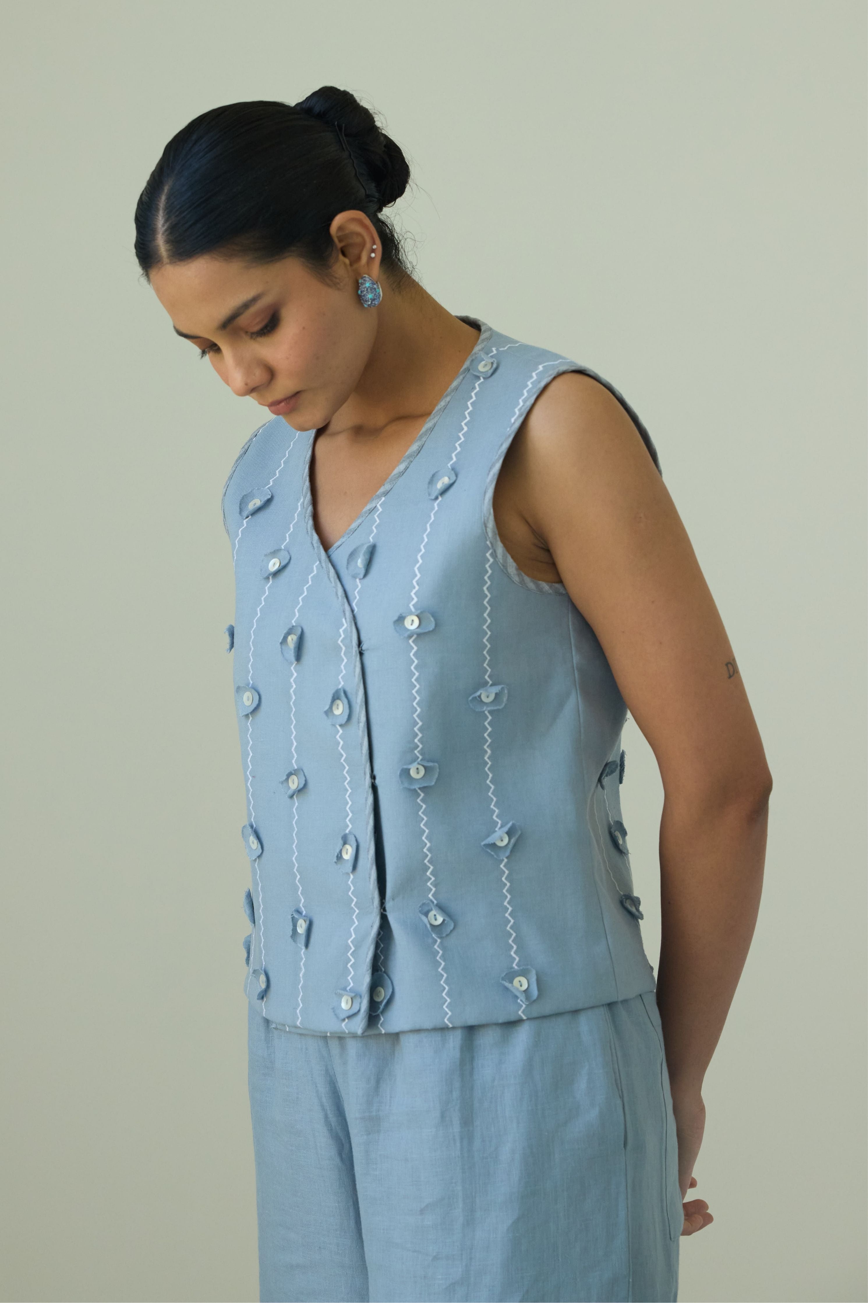 Blue Bree Vest Coat